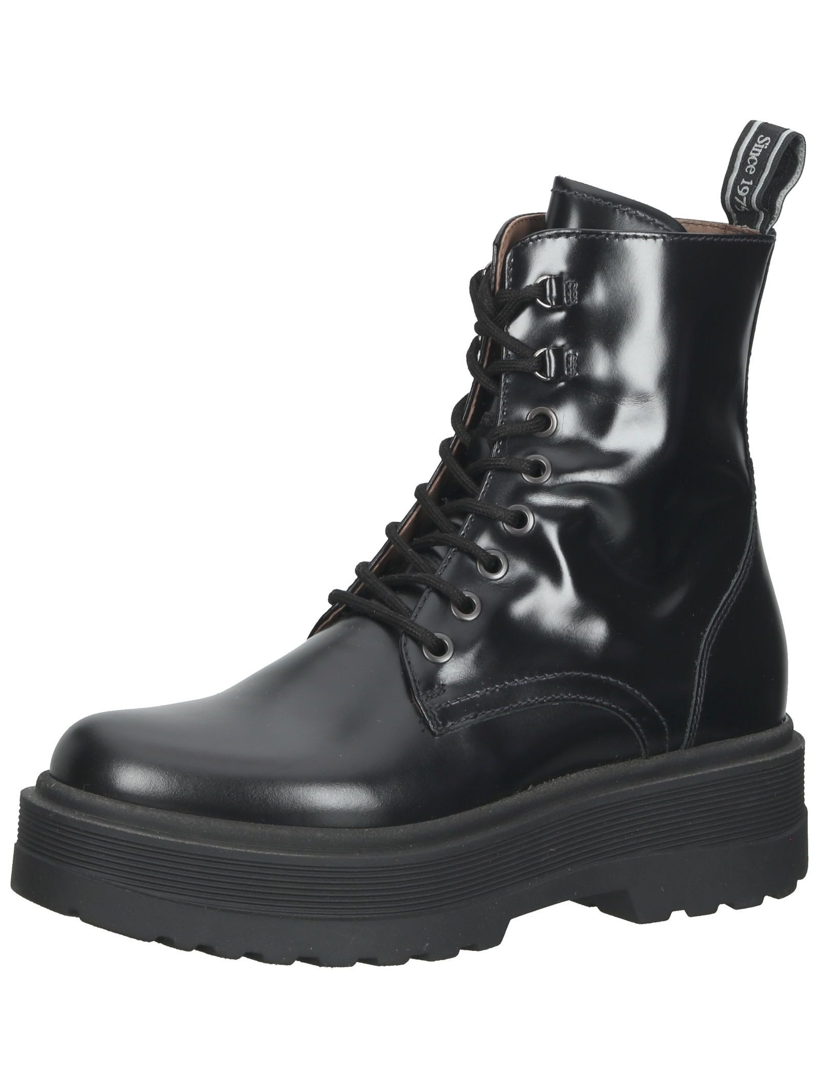 Stiefelette Leder Plateaustiefelette