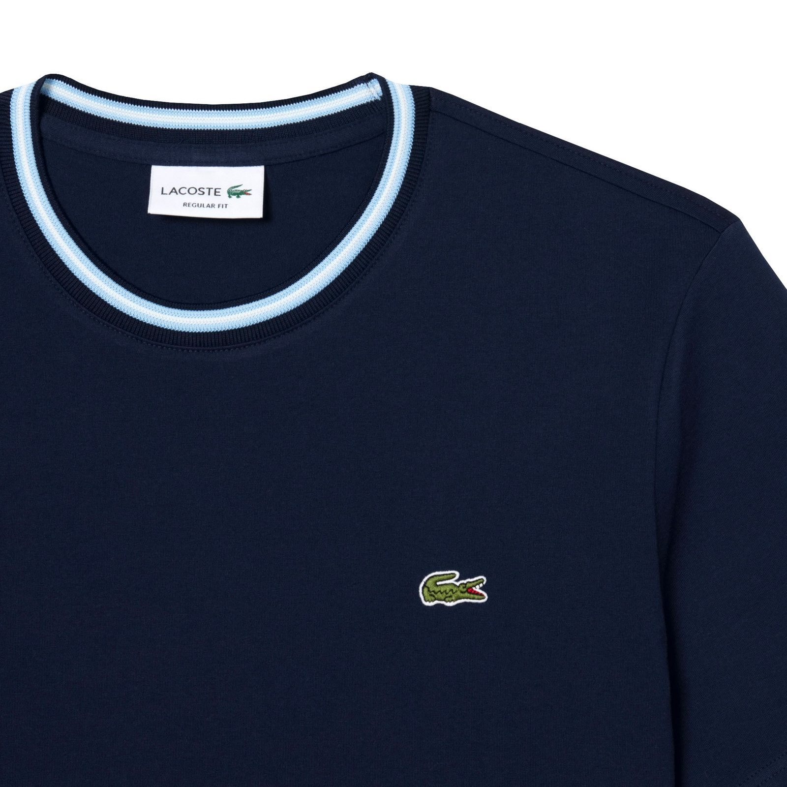 Lacoste Kurzarmshirt T-Shirt mit Logostreifen mit günstig online kaufen