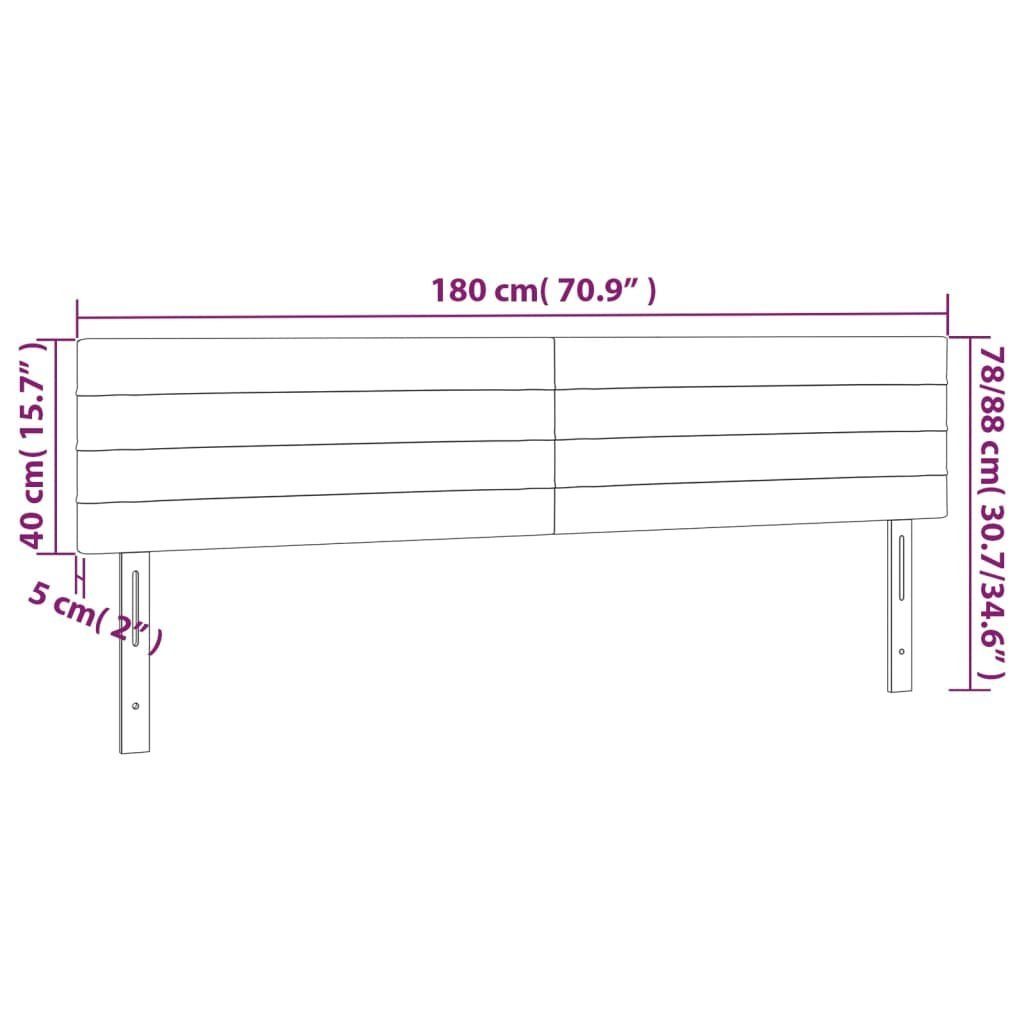 vidaXL Kopfteil Kopfteile cm Samt, Schwarz 90x5x78/88 2 (1 Stk. St)