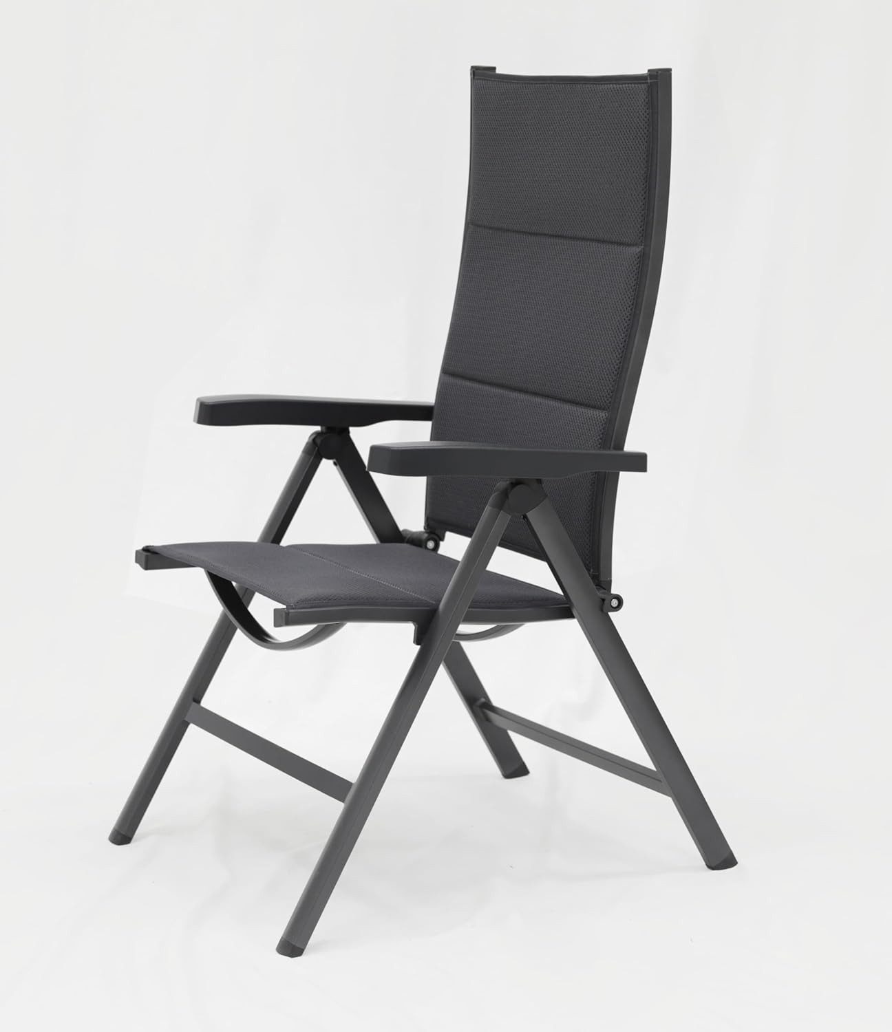 Bel-Sol Gartenstuhl Victoria Klappstuhl Klappsessel Aluminium Gartensessel klappbar Garten (Victoria Klappsessel), 140 kg Tragkraft / klappbar / wetterfest / von Innen gepolstert