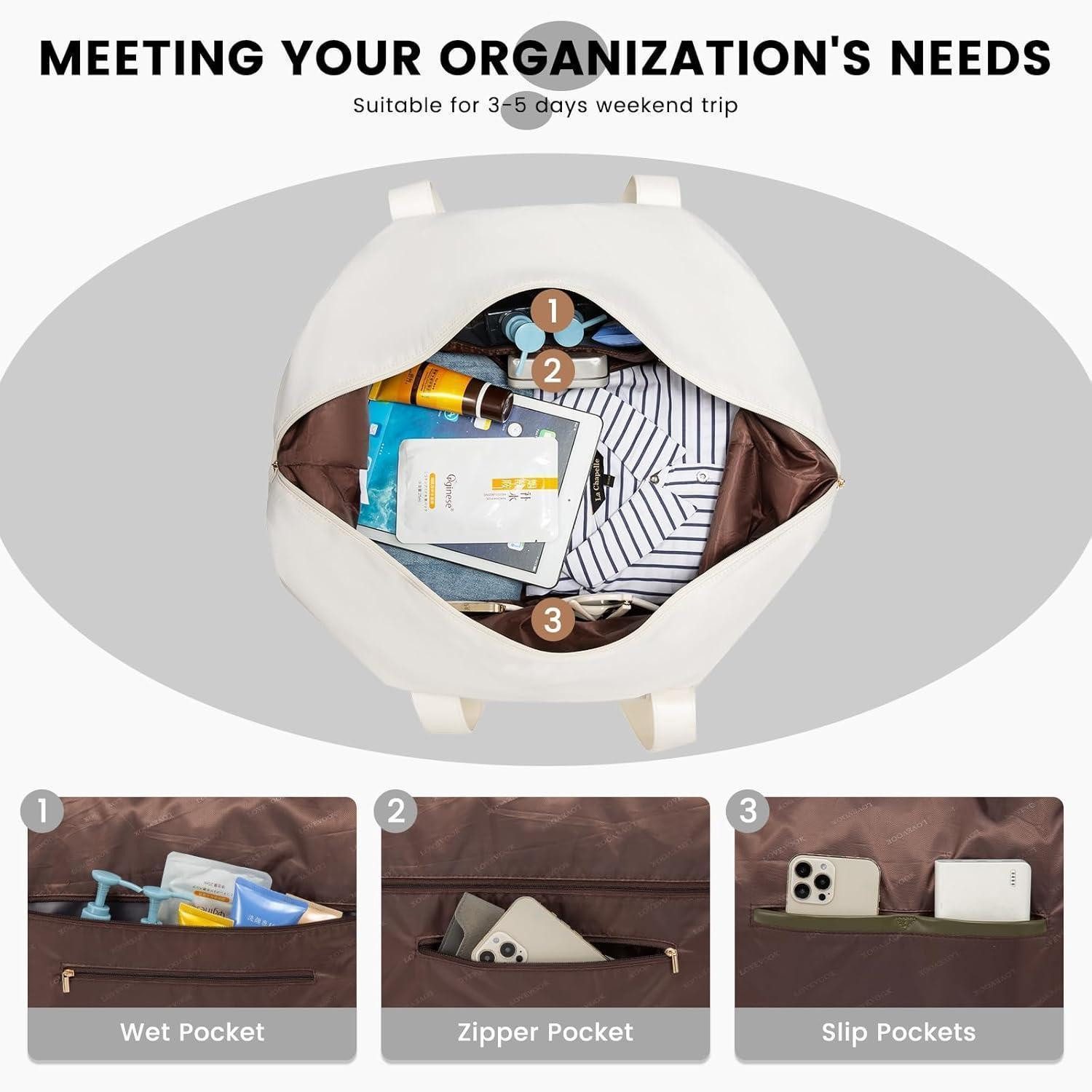 LuxusKollektion Weekender Weekender Reisetasche Damen Sporttasche Handgepäck Tasche Groß Travel