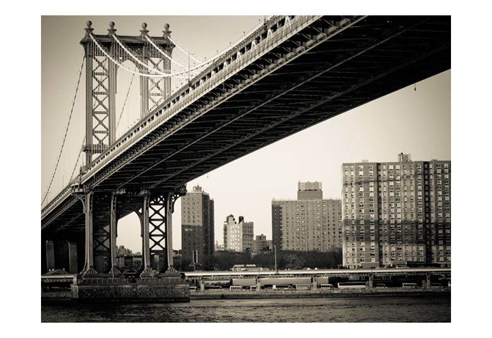 Manhattan halb-matt, Design 2x1.54 Brücke, m, New Tapete York lichtbeständige Vliestapete KUNSTLOFT