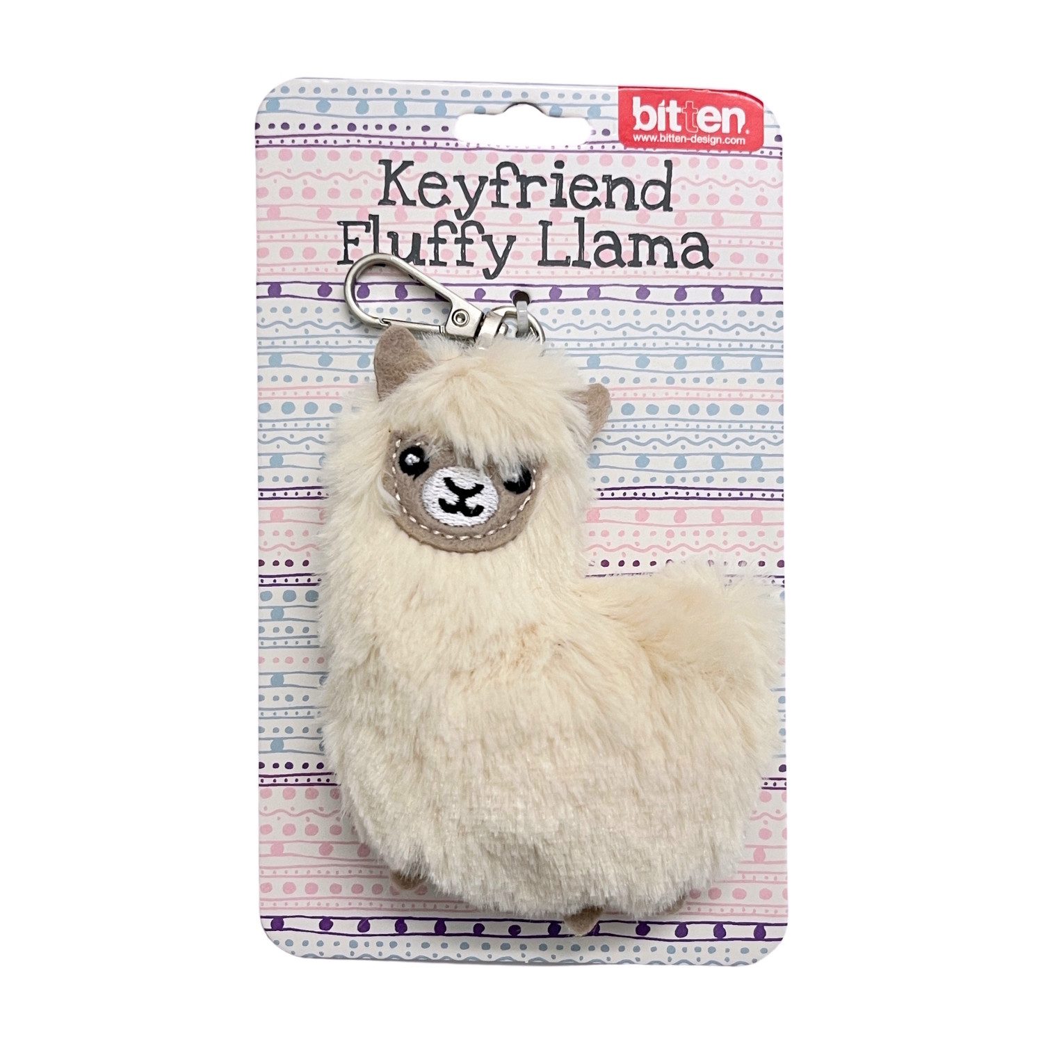 bitten Schlüsselanhänger Lama Schlüsselanhänger zum Kuscheln mit Karabinerhaken