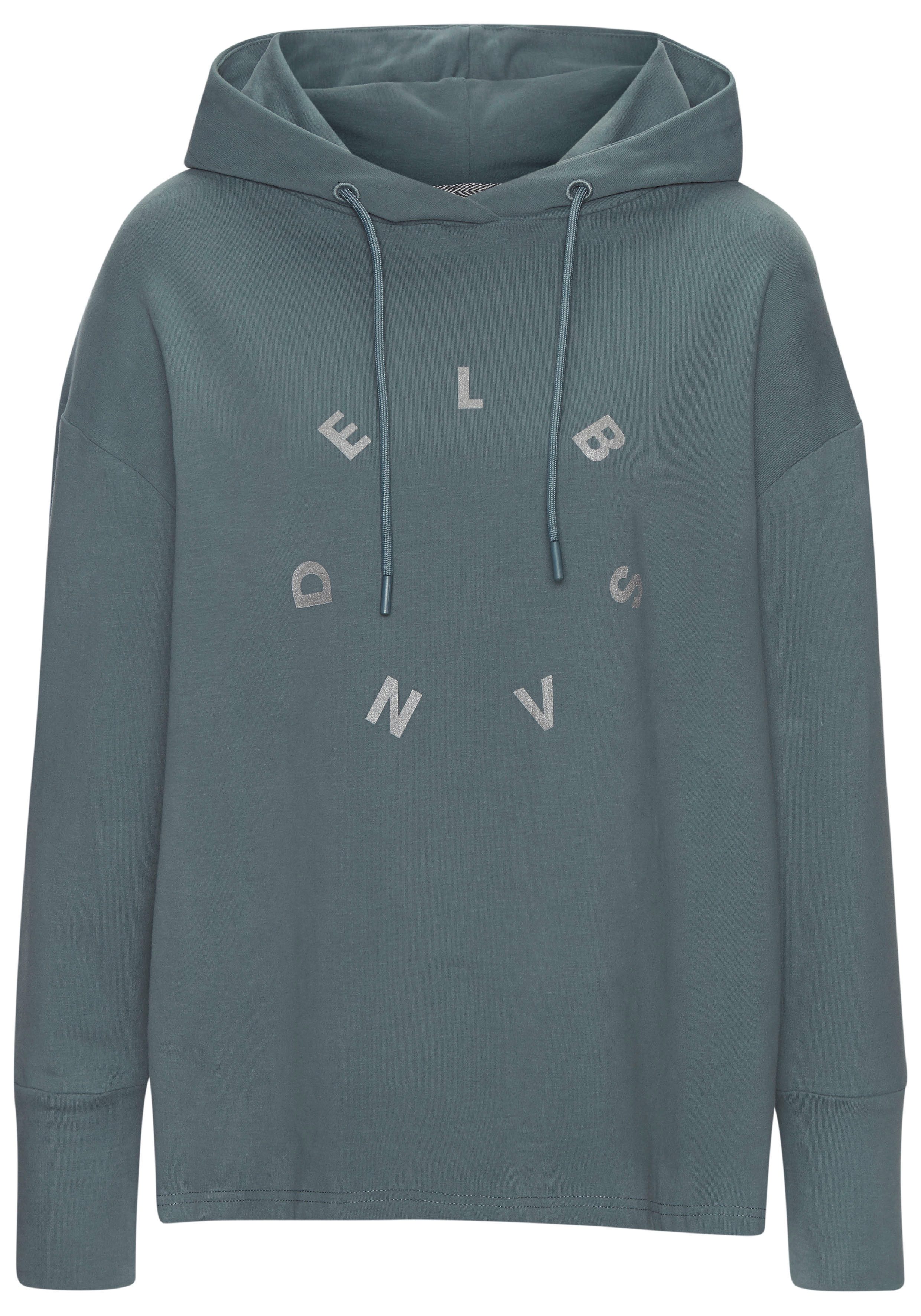 Elbsand Kapuzensweatshirt Darisa mit Logodruck vorne, Hoodie, sportlich-casual – Bild 2 von 5