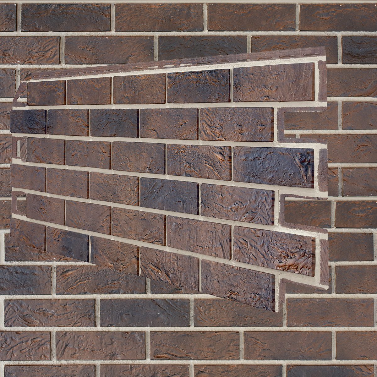 Modura Verkleidungspaneel ModuraWall Brick Platte 1130x44cm 10 St. 4,2 qm Klinker brown, BxL: 44,00x112,50 cm, 0,50 qm, (Karton mit 10 Platten, 4,20 qm) Wandverkleidung mit 3-D-Effekt, problemlose Montage, Klinkeroptik