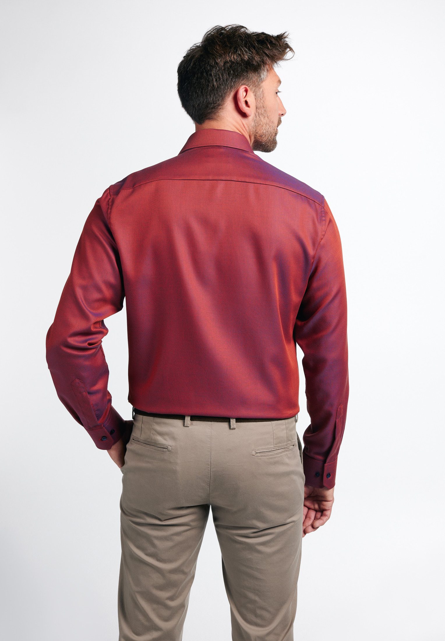 Eterna Businesshemd ETERNA MODERN FIT Langarm Hemd melba strukturiert 3475-82-X19K