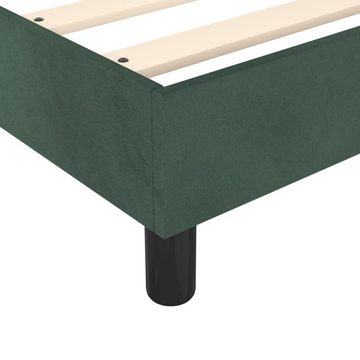 furnicato Bett Boxspringbett mit Matratze Dunkelgrün 100x200 cm Samt