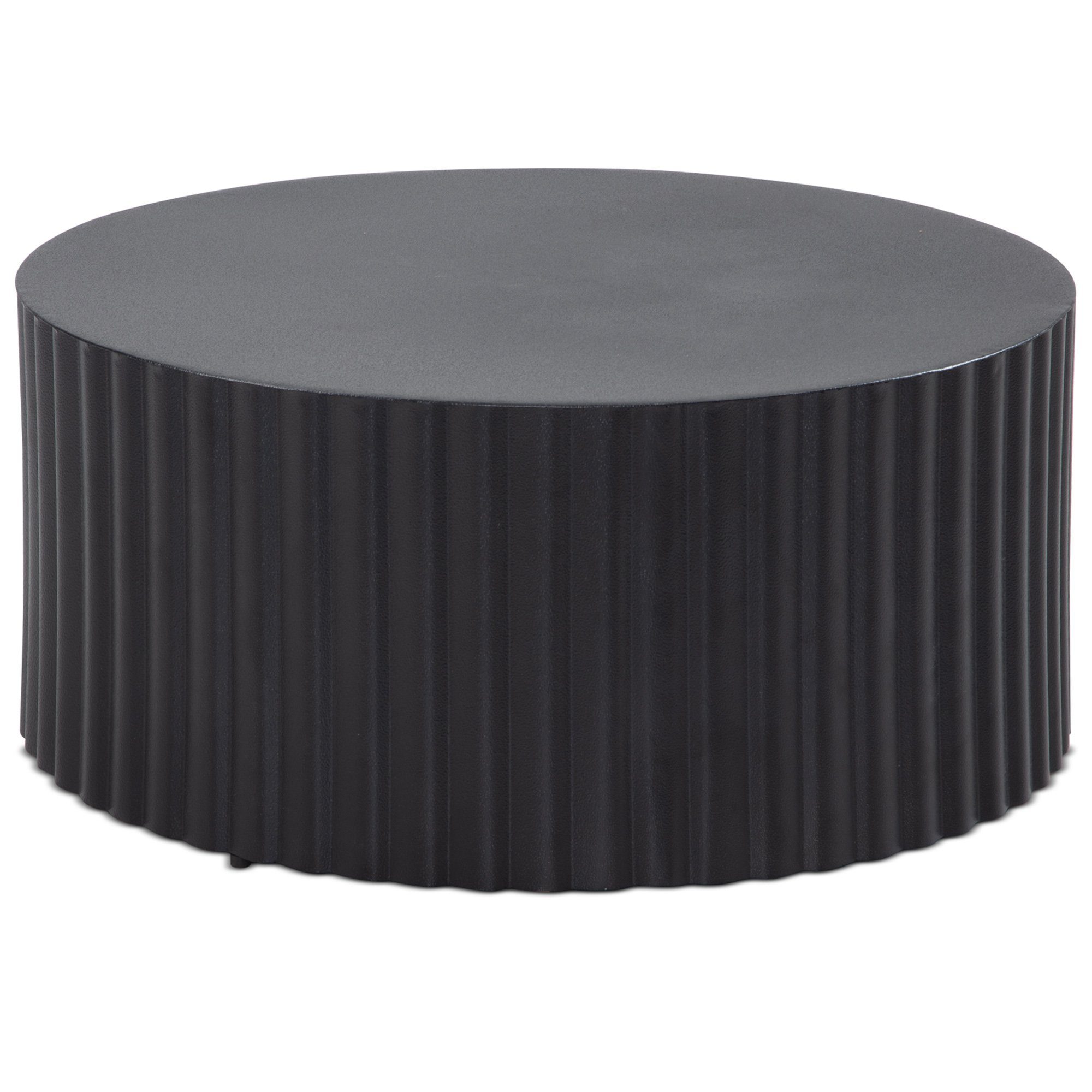 KADIMA DESIGN Couchtisch Wellen-Muster Kaffeetisch, Schwarz günstig online kaufen