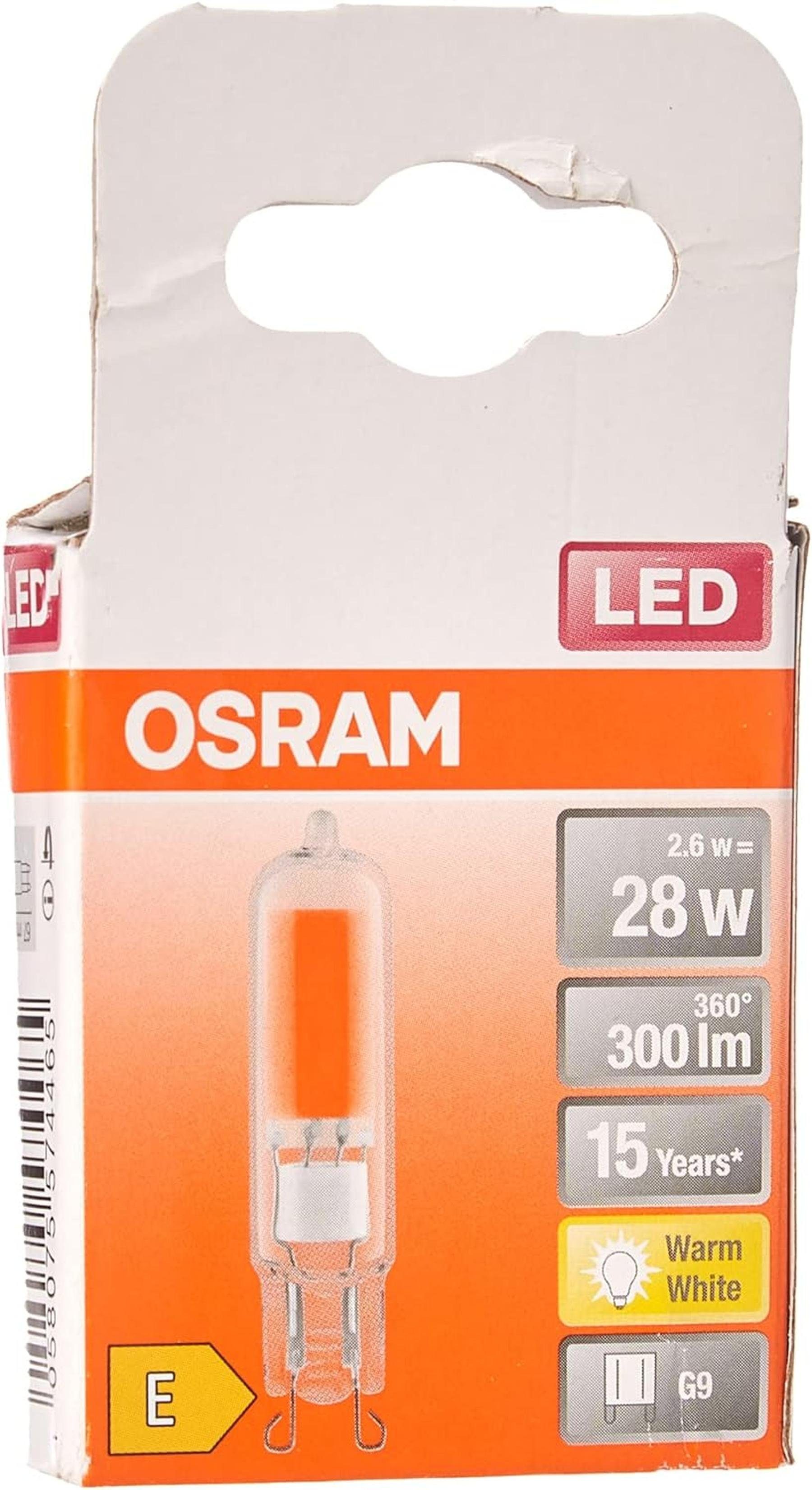 Osram LED-Leuchtmittel OSRAM LED Star Special PIN, G9, Warmweiß, 30W 2700K Pinlampe Stiftsockelleuchte