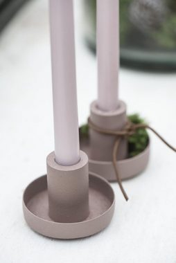 Ib Laursen Kandelaber, 2 Stück moderne skandic Stil Kerzenständer, rosa matt