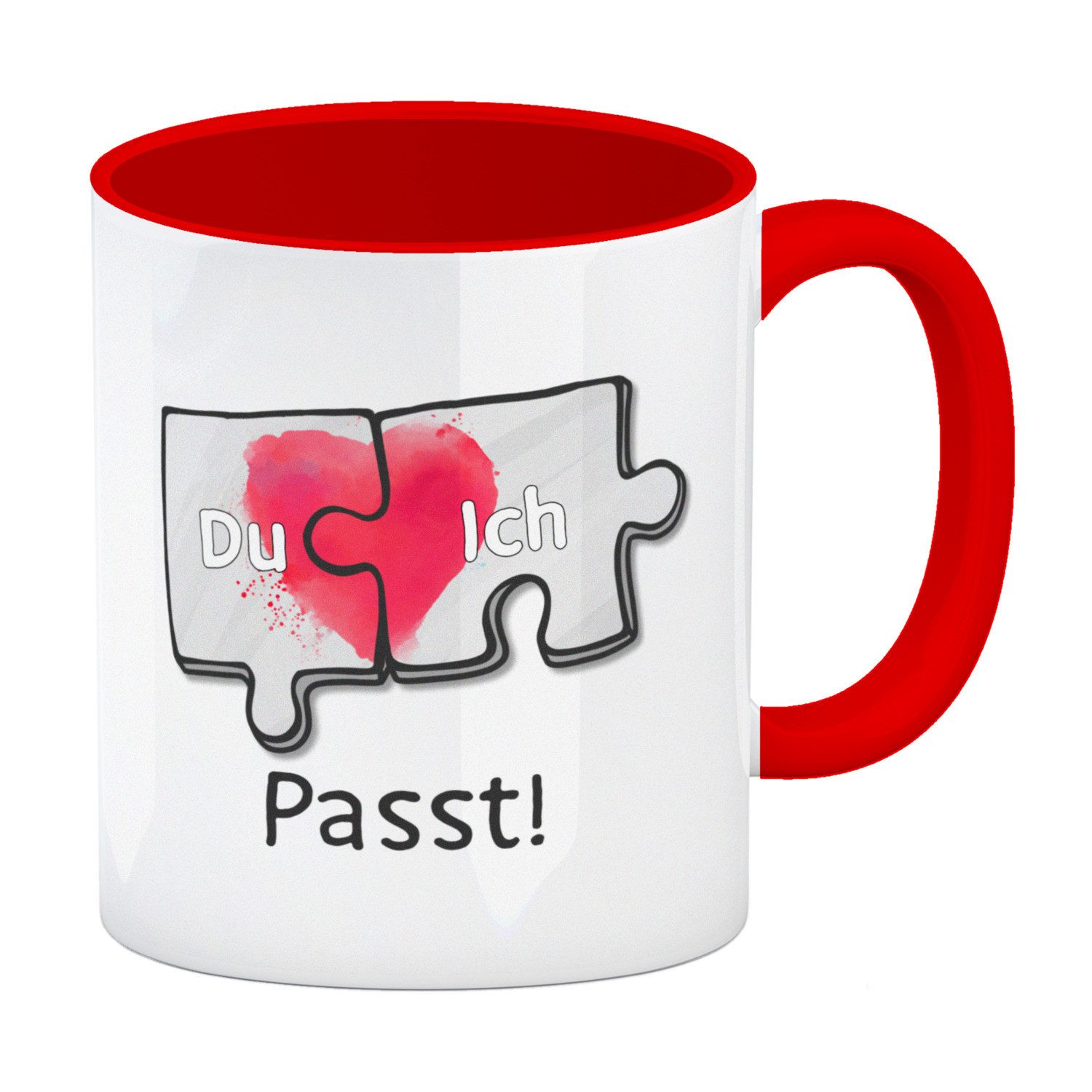 speecheese Tasse Du & Ich Passt Puzzleteile Kaffeebecher