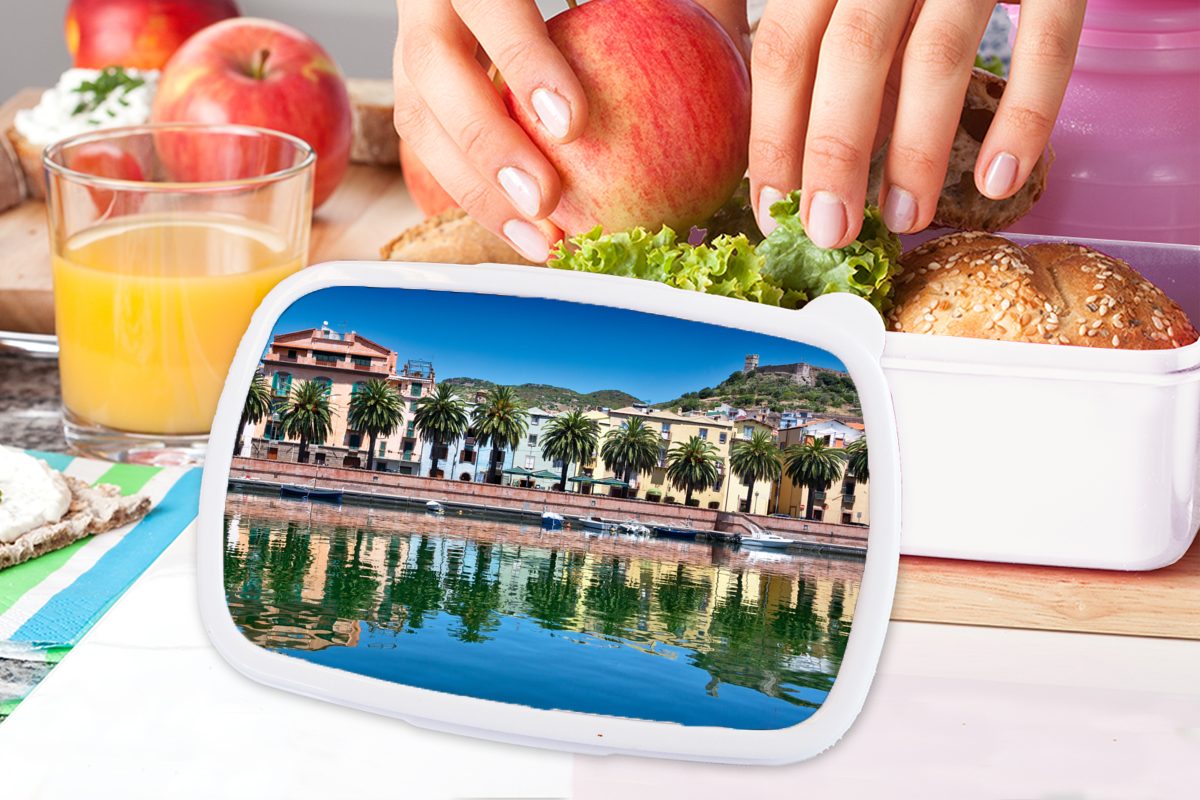 (2-tlg), Erwachsene, für Brotbox für Lunchbox Italien, Die Kinder Mädchen Brotdose, von Kunststoff, weiß und Bosa MuchoWow und Jungs Uferpromenade