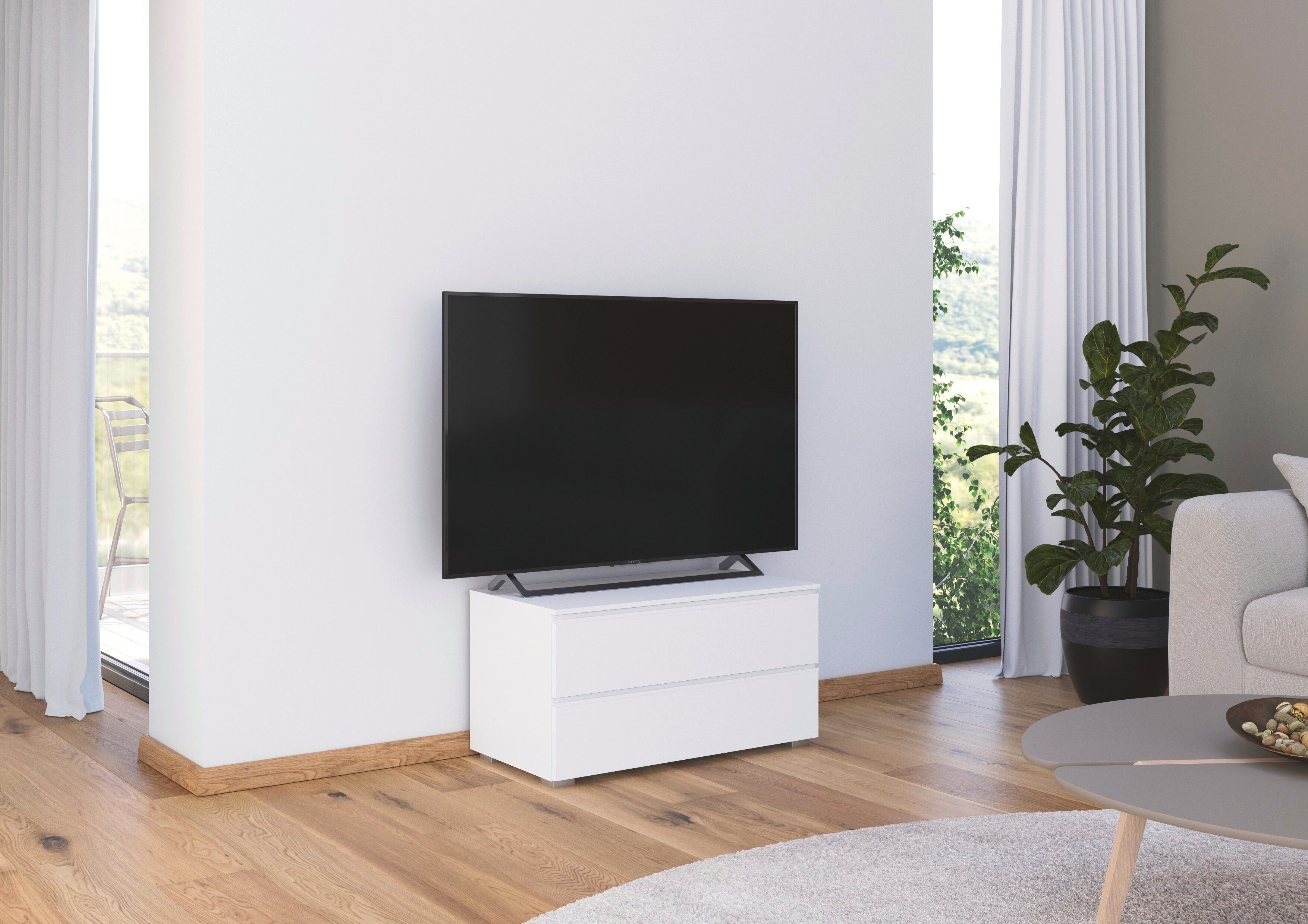 rauch TV-Board Sideboard Kommode Lowboard TV-Schrank MAINZ (Breite 80 oder 120 cm), praktische und geräumige Schubladen MADE IN GERMANY