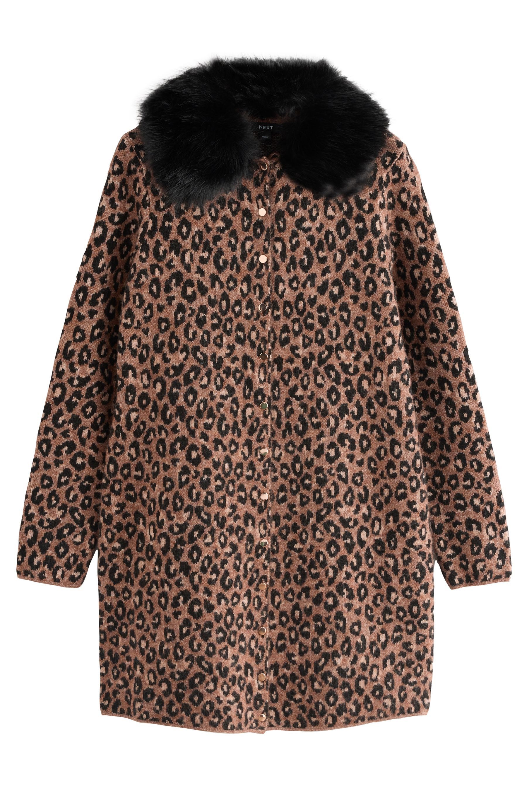 Next Minikleid Mini-Strickkleid mit Kunstfellkragen (1-tlg) günstig online kaufen