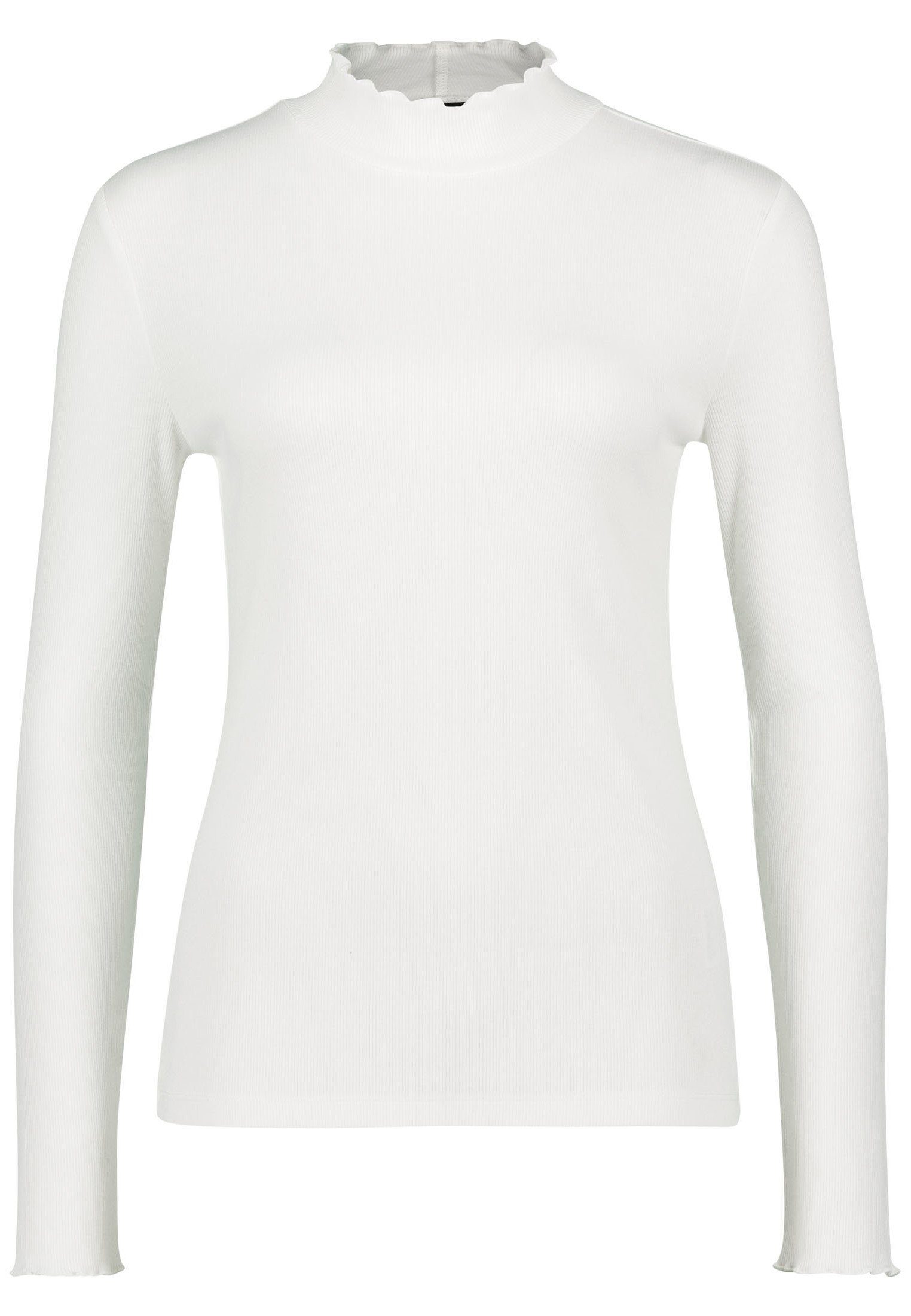 Zero Plain/ohne (1-tlg) Offwhite mit Stehkragen T-Shirt Details