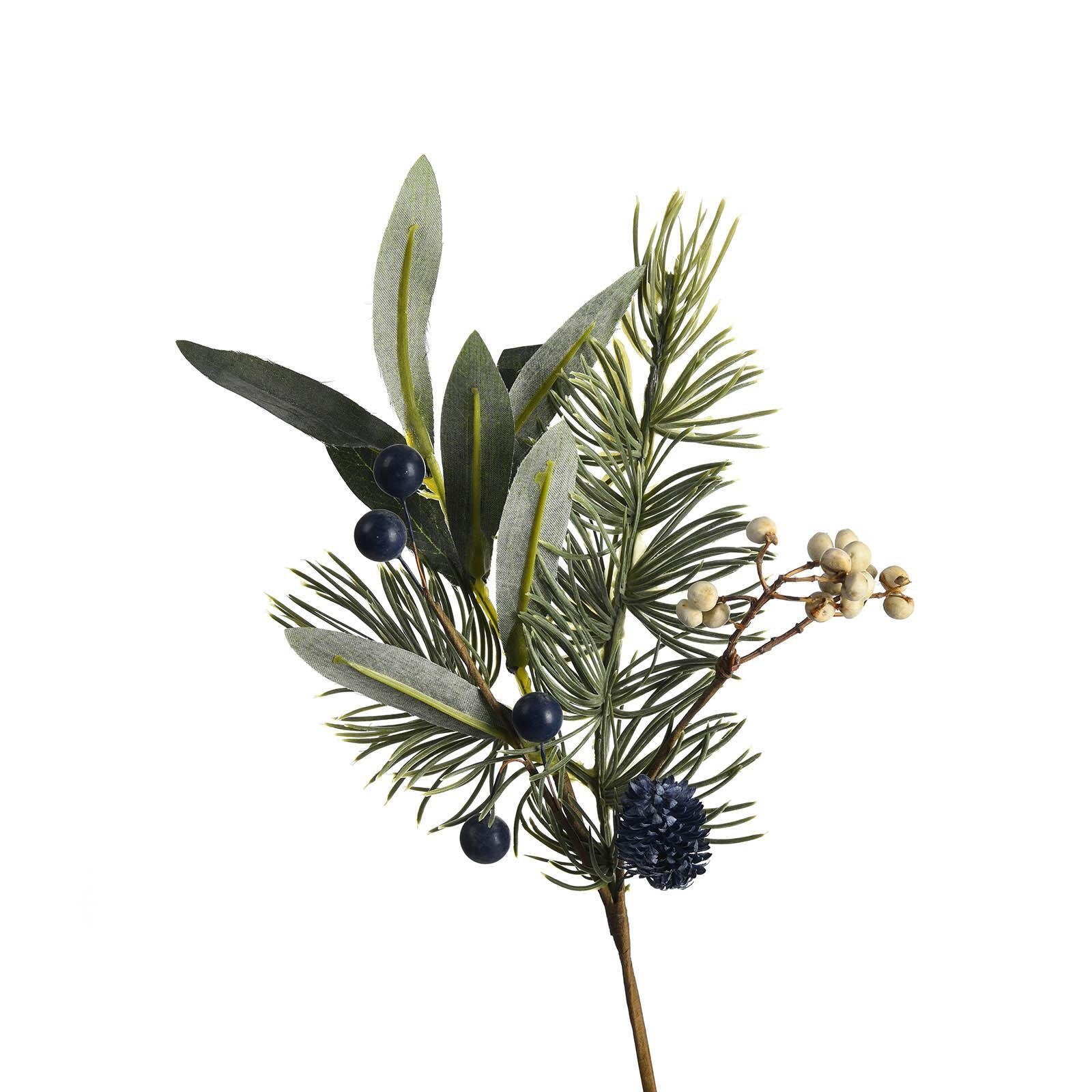 Polyester, Kunstblume Oliveberry, Zentimeter Distel, Kunst-Blumenpick Polyfoam, L Depot, 24 aus