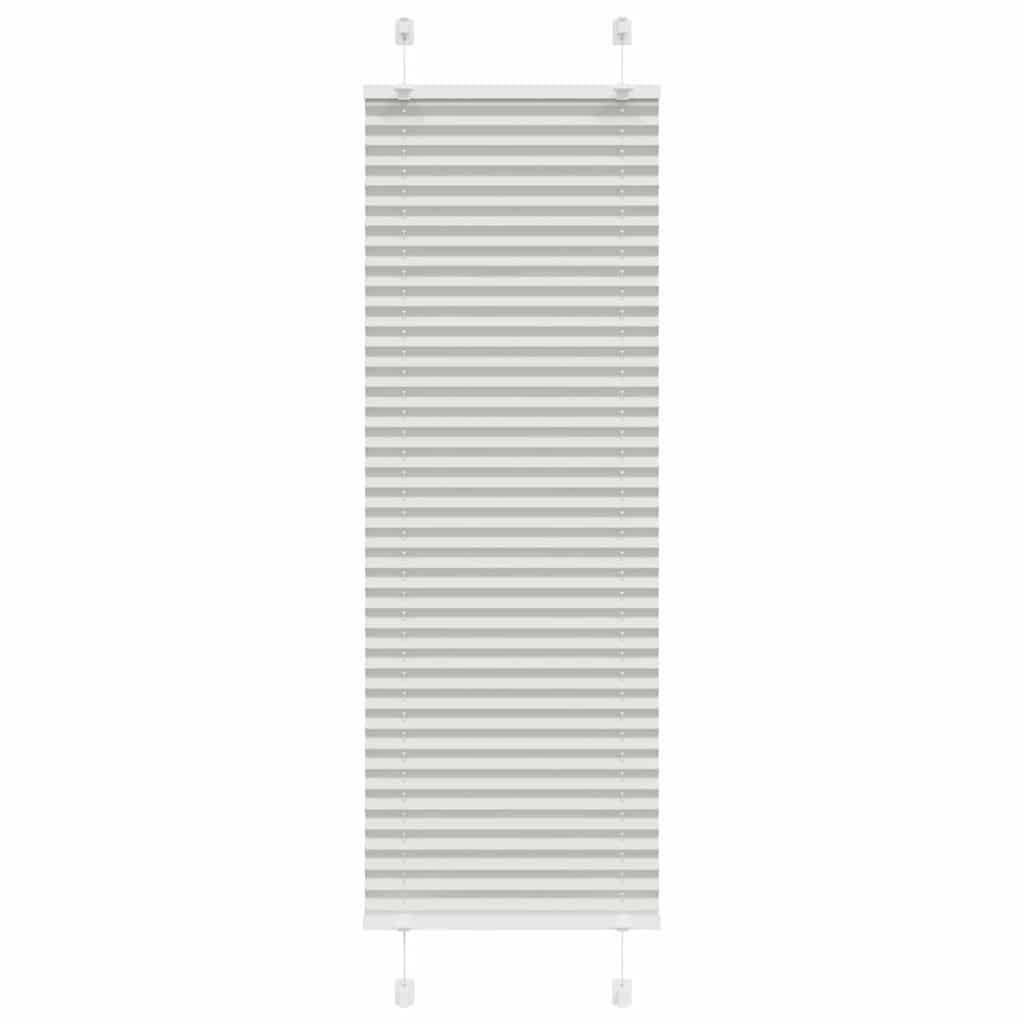 vidaXL Gardine 40 x 150 cm Plissee Hellgrau 40x150 cm Stoffbreite 39,4 cm Polyester