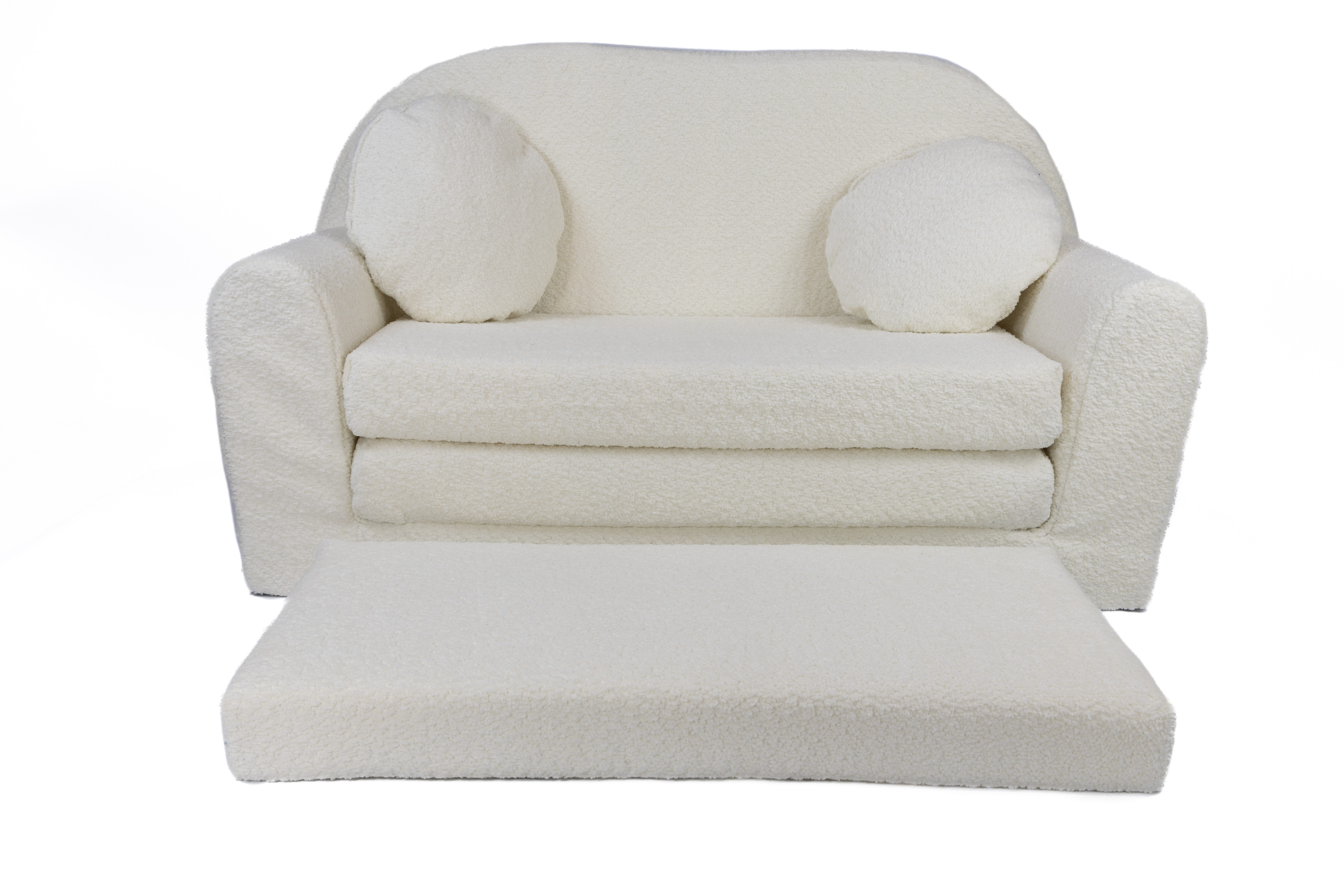 FORTISLINE Kindersofa Kindersofa aus Teddy-Stoff mit Verlängerung - Klappso günstig online kaufen