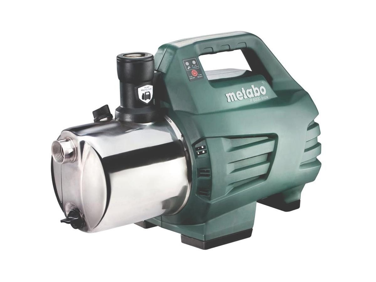 metabo Gartenpumpe P 6000 Inox 55m 1300W 5,5bar, 6000 l/h max. Fördermenge
