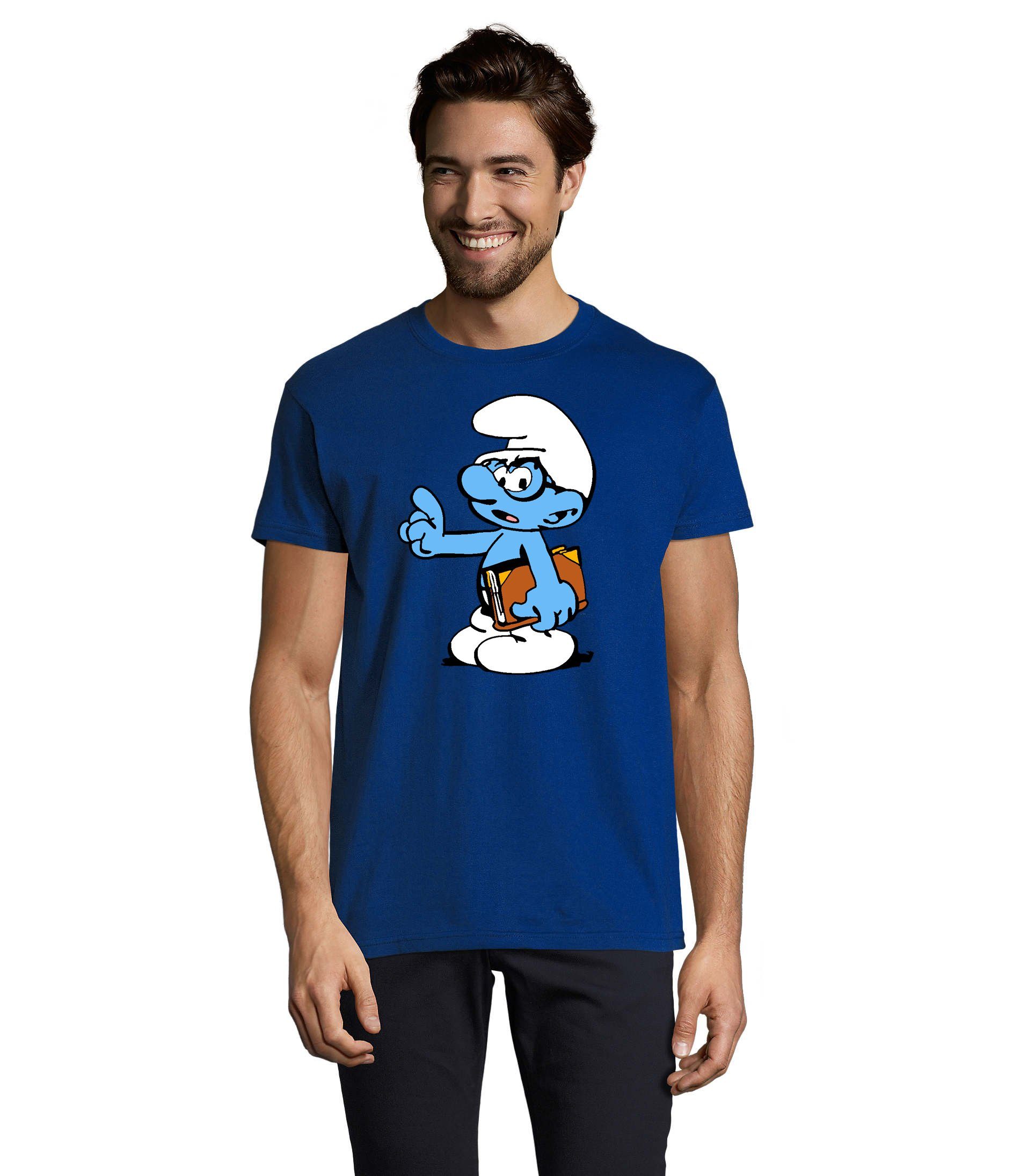 T-Shirt Herren Schlaubi Schlumpf Buch Schlumpfhausen Schlumpfine