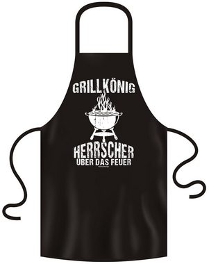 Soreso® Grillschürze Grill-schürze für Männer Lustig Grillset Grillkönig, (Spar-Set, Geschenk-Set, 5-teiliges Set, 1x Grillschürze+ 1x Grillmütze+1x Grillhandschuh+ 1x Zange+ 1x Urkunde), Grillschürze-& Mütze handgefertigt in Deutschland, Qualitätsprodukt