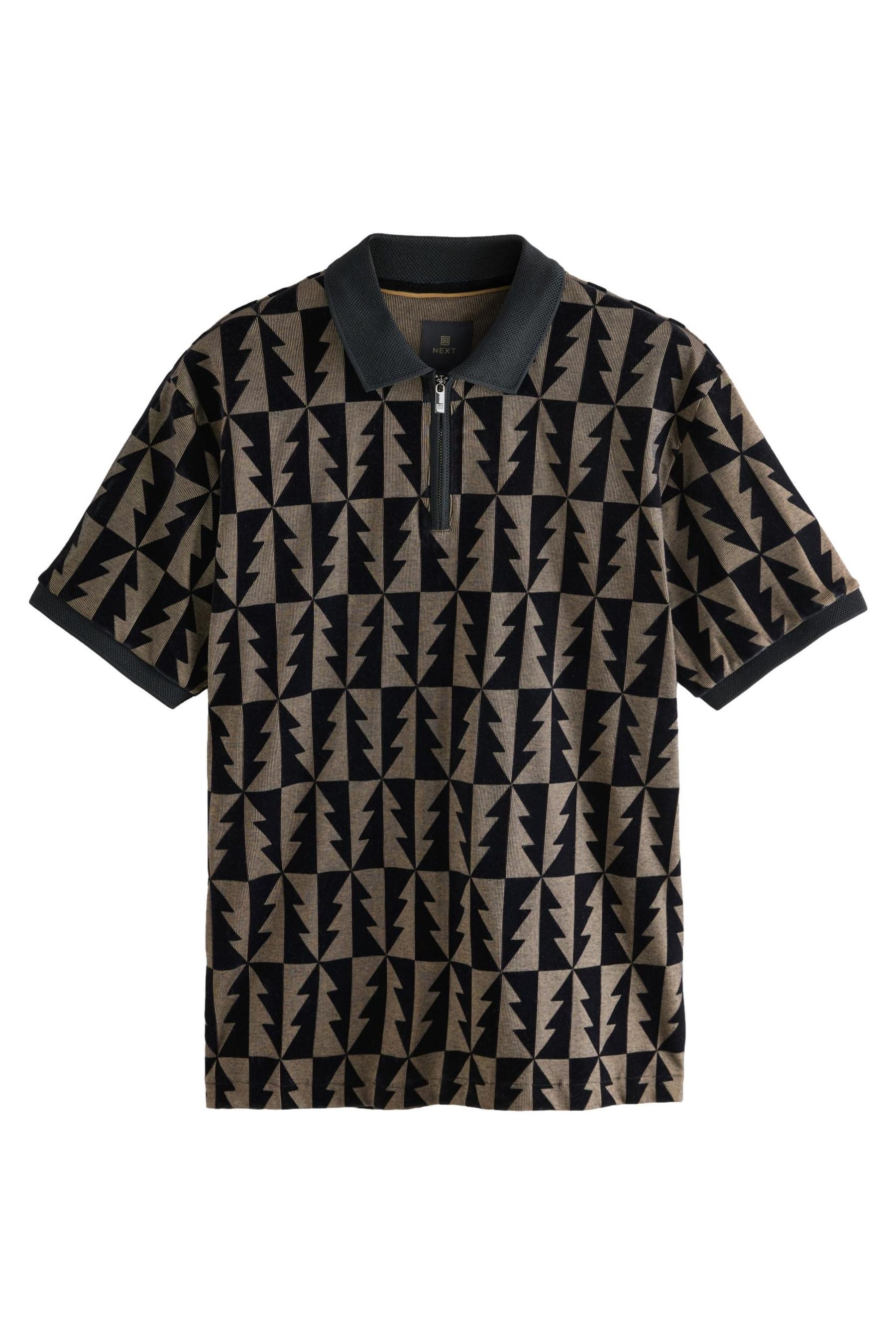 Next Poloshirt Beflocktes Polohemd mit 1/4-Reißverschluss günstig online kaufen