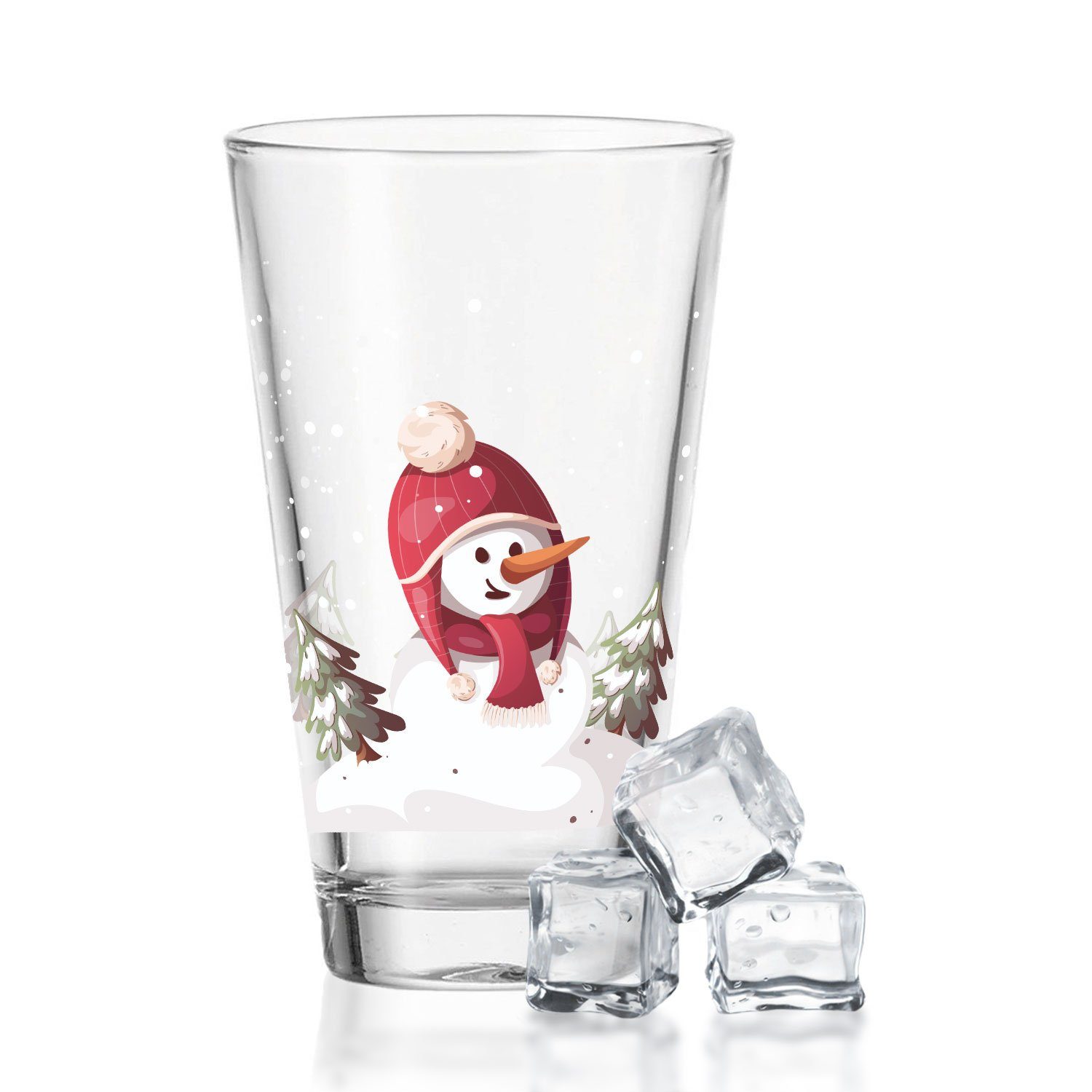 GRAVURZEILE Glas Weihnachtsmotiv Schneemann, Glas, Glas, Zur Weihnachtszeit zum Wichteln und als Geschenk für Kinder | Gläser