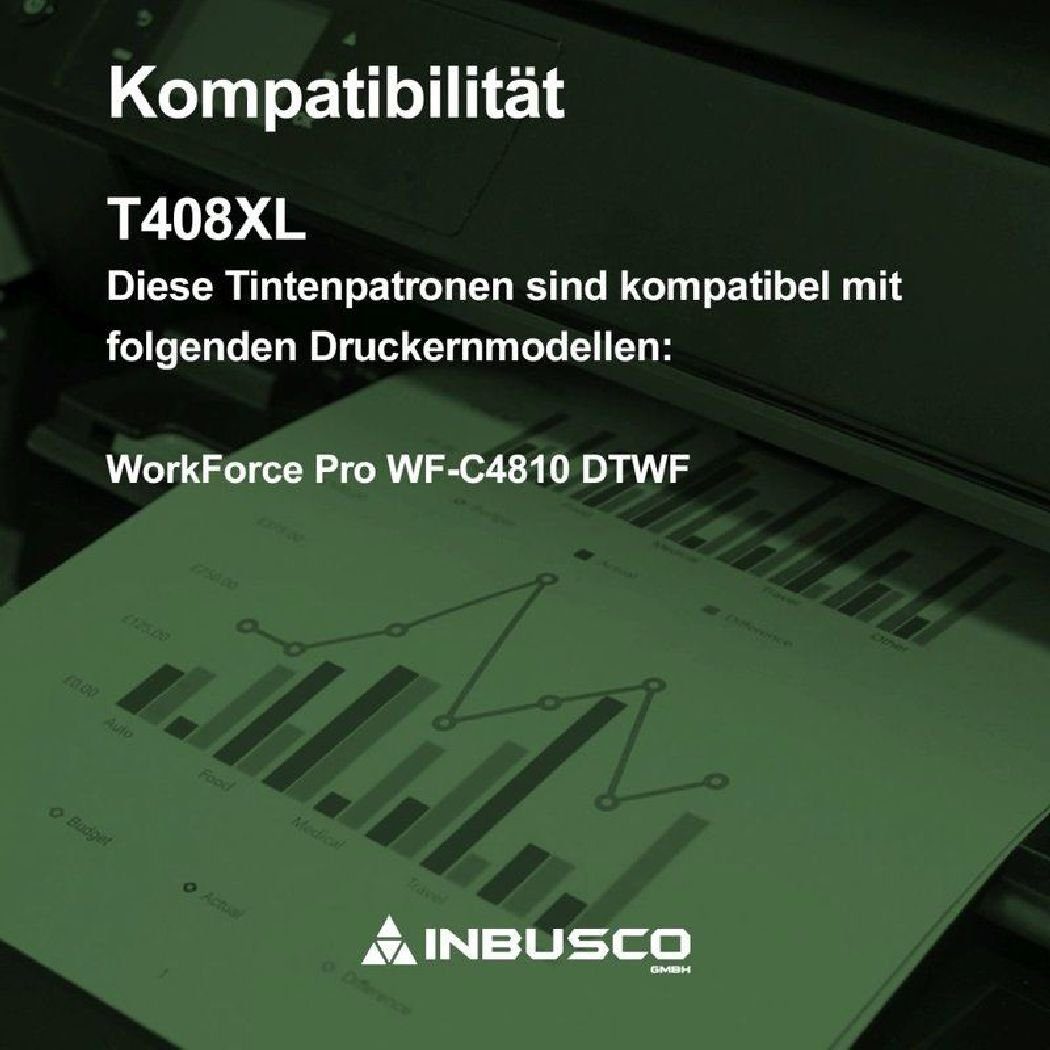 Pro Tintenpatrone T408XL mit WorkForce Epson kompatibel ... : Inbusco WF-C Tintenpatronen