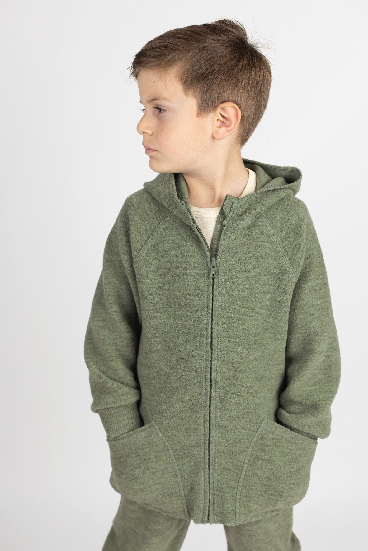 Wolljacke Baby-Kapuzenjacke, Walk