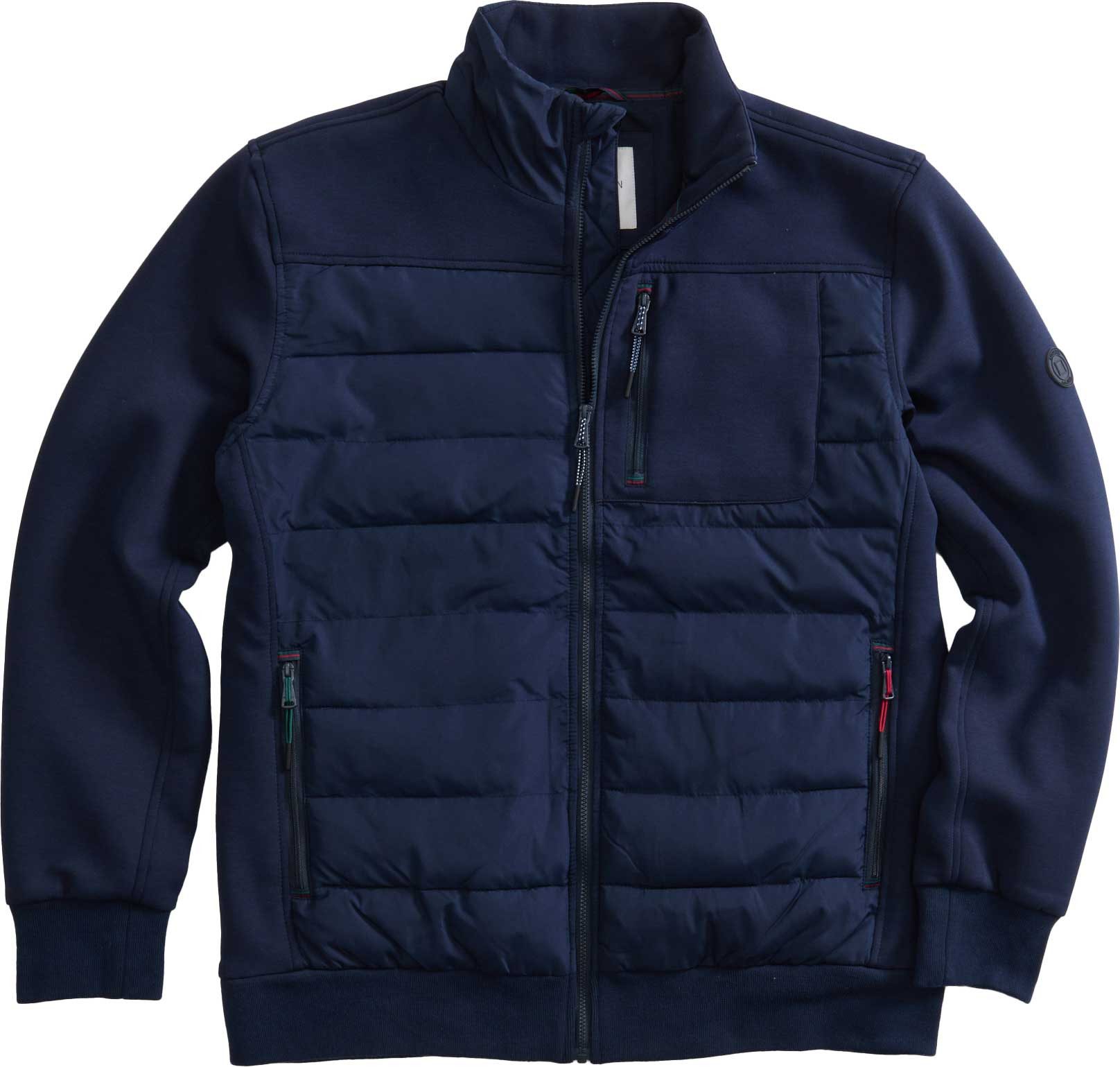 REDGREEN Hybridjacke gepolstert navy Silvo mit Stepp-/Sweatoptik mit Daunenimitat geplostert