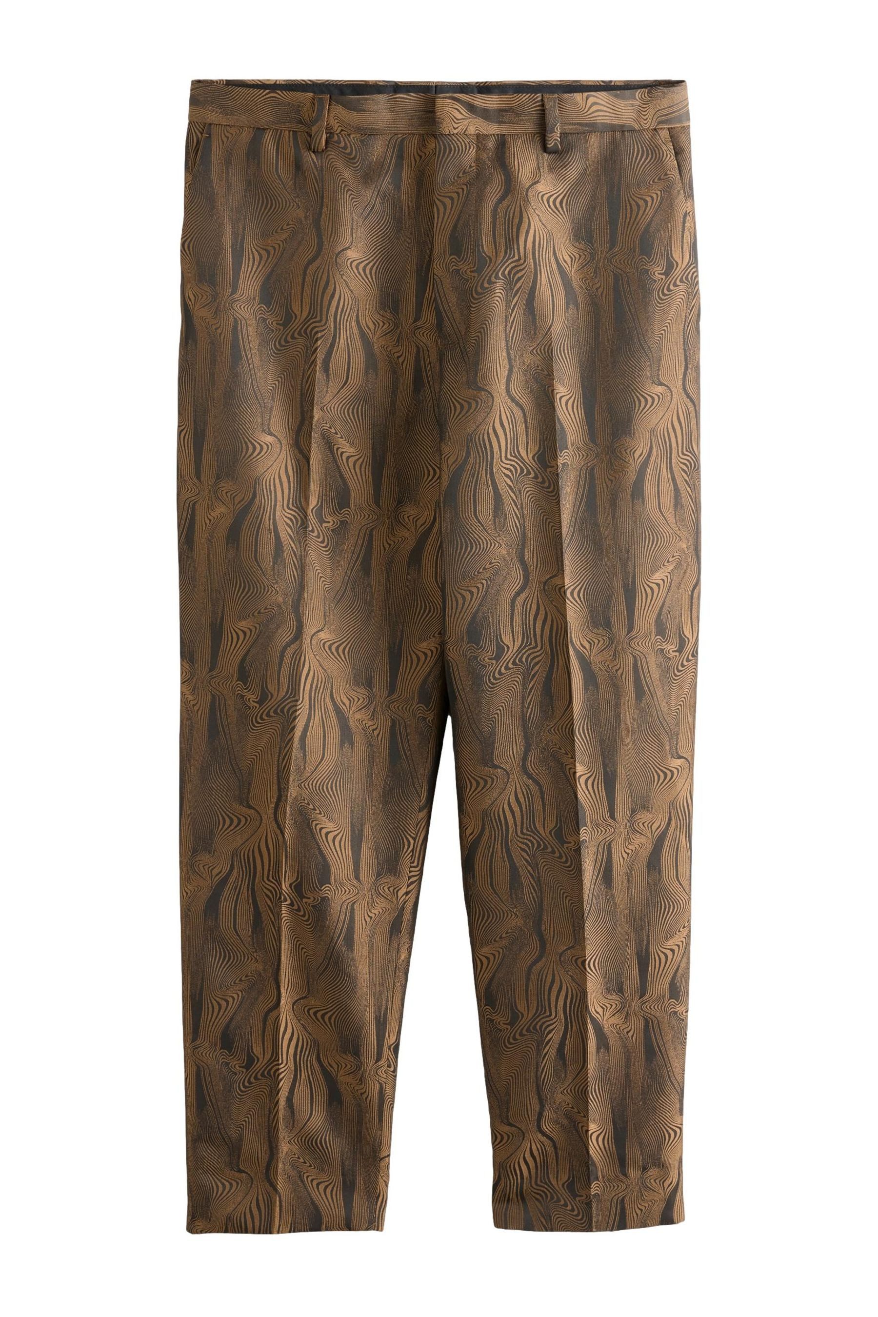 Next Anzughose Slim Fit Goldfarbener Jacquard-Smoking: Hose (1-tlg)