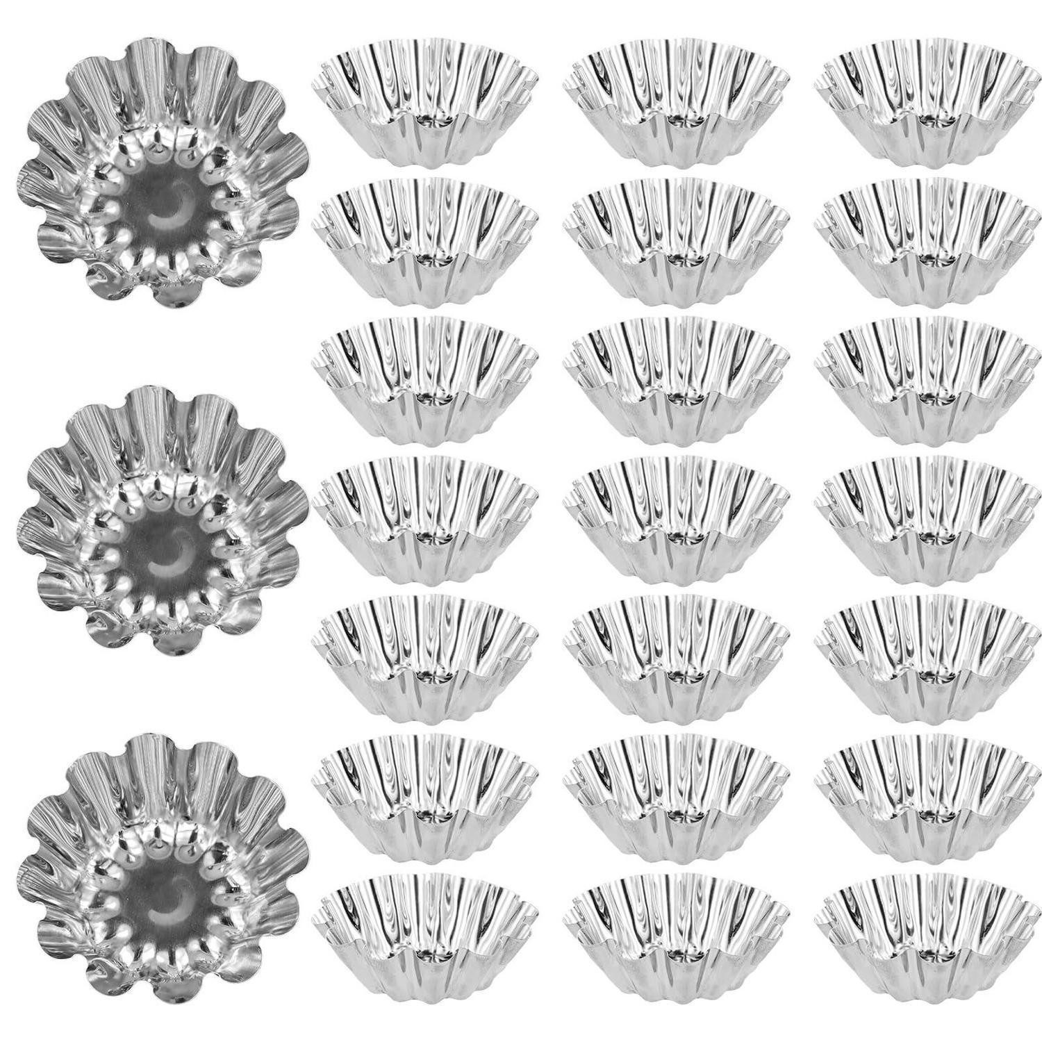 LuxusKollektion Tarteform 25x Mini Quicheform Edelstahl, (25-tlg)