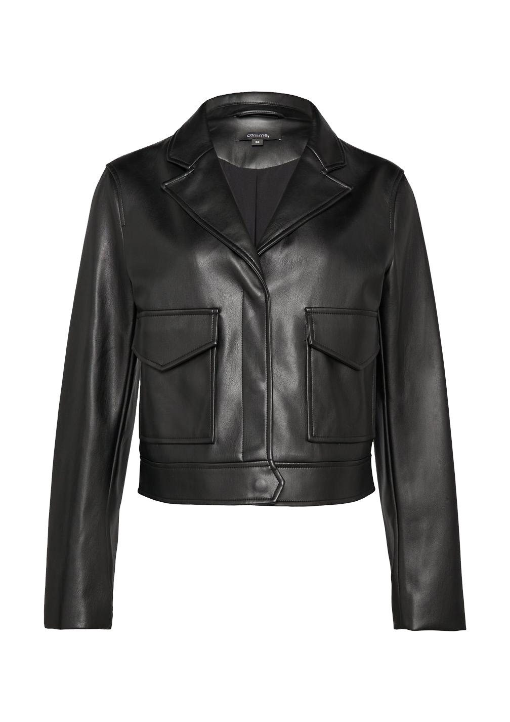 comma Lederimitatjacke (1, 1-St) kurze Jacke in Lederoptik günstig online kaufen