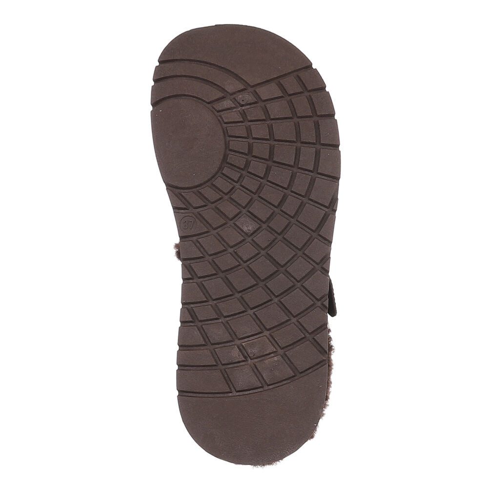 Ital-Design Damen Clog mit Fellfutter und Plateau-Sohle Snowboots (92392356) Flach Plateaustiefeletten in Braun – Bild 3 von 5