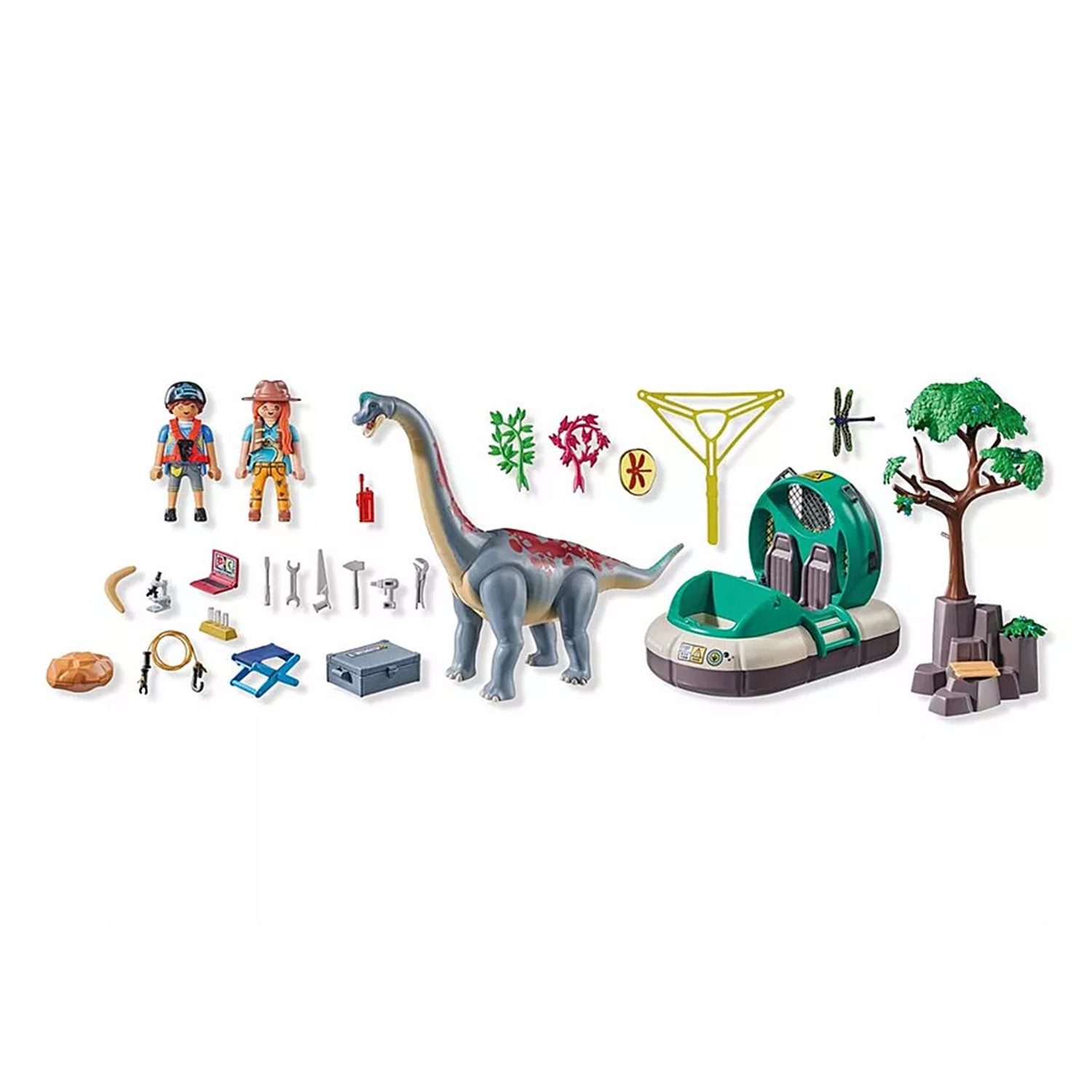 Playmobil® 71819 Dinos Brachiosaurus-Begegnung mit Luftkissenboot Konstruktions-Spielset – Bild 3 von 5