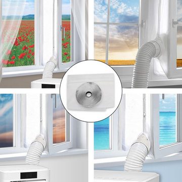 Fensterstopper Fensterabdichtung 400CM Mobile Klimageräte Klimaanlagen Flügelfenster, Clanmacy, ohne Bohren