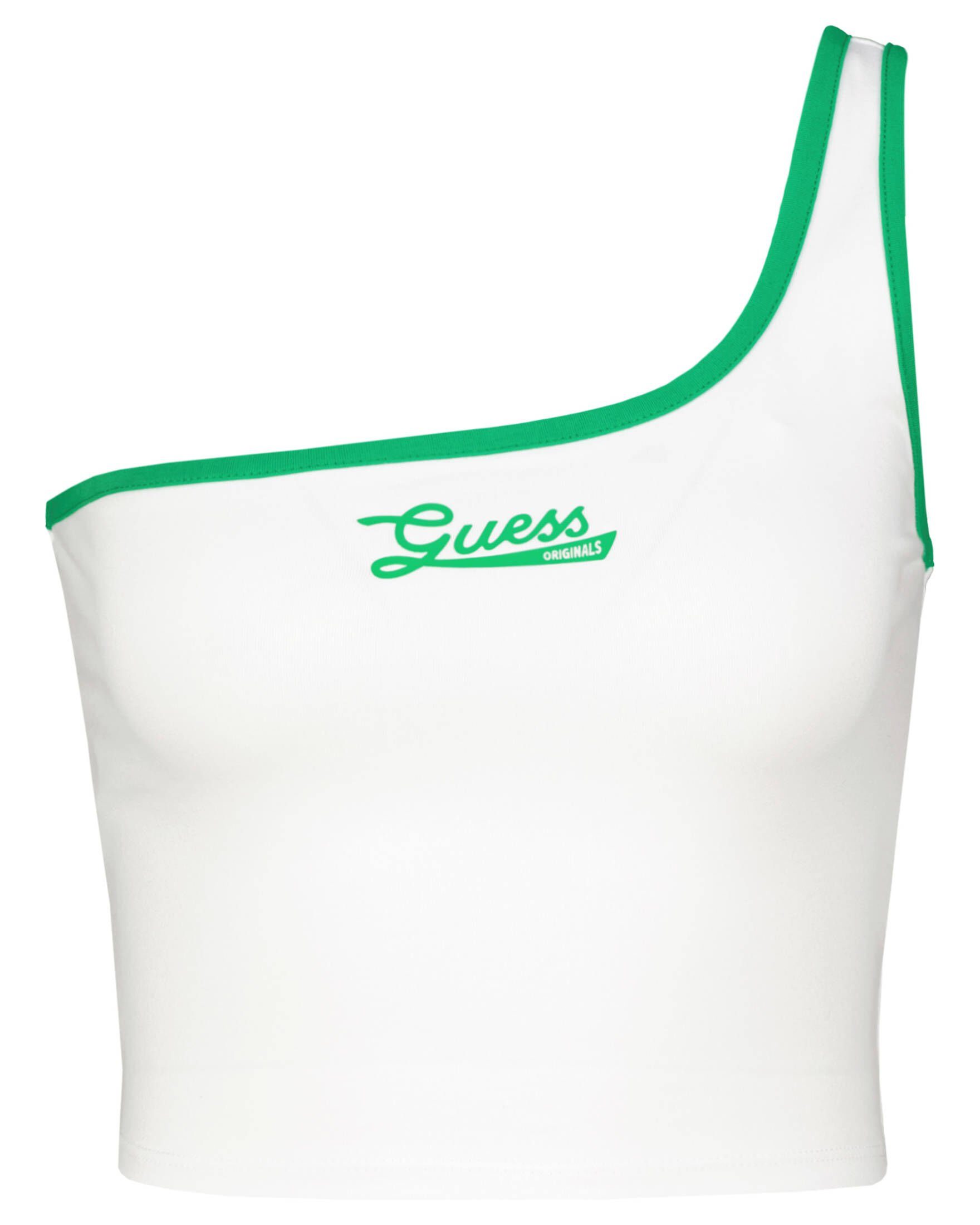 GUESS GO (1-tlg) One-Shoulder Damen Originals T-Shirt OLINA Cropped Top