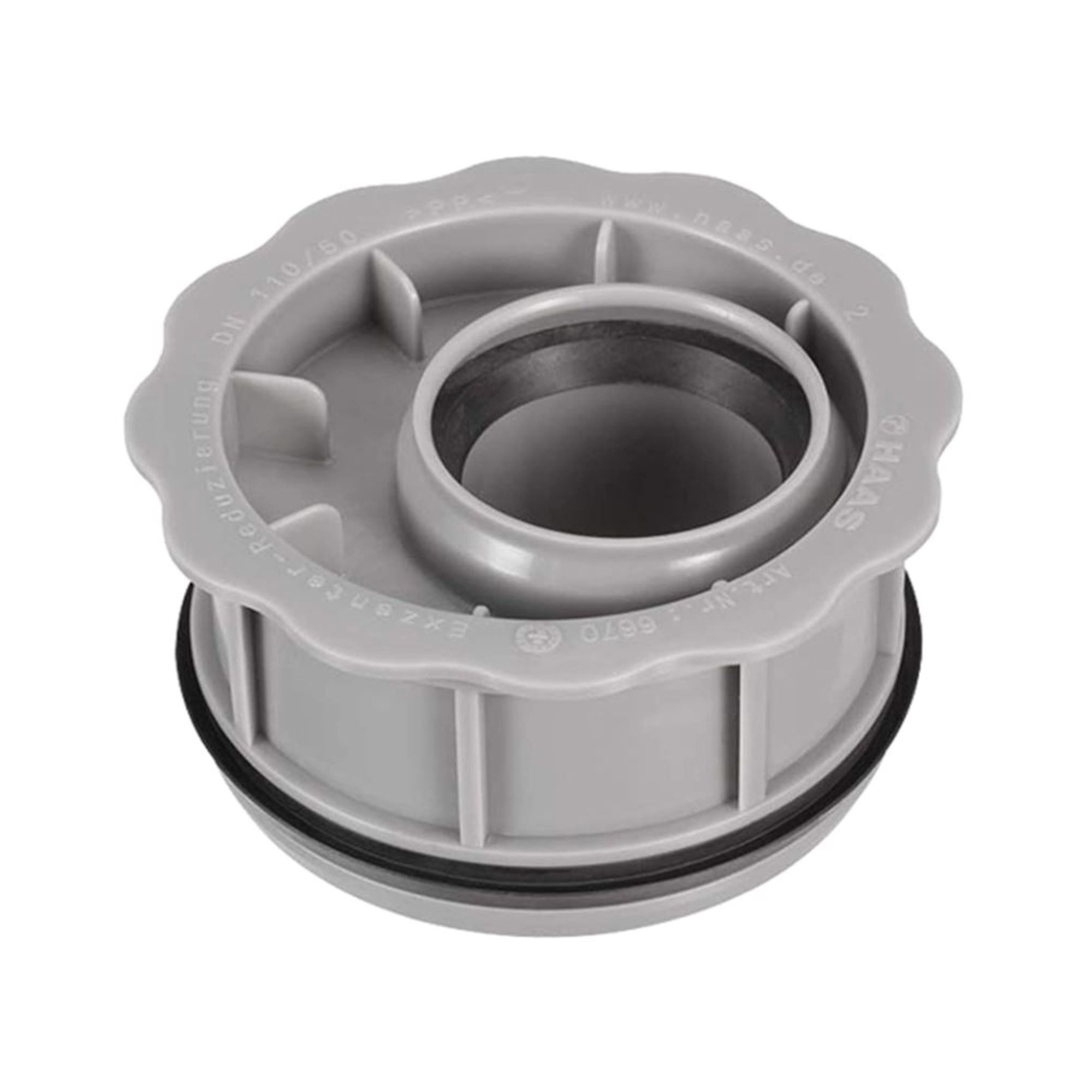 HAAS Ablaufrohr OHA-RDST HT-Innenreduzierung, grau - DIN 4102-B2, DN 110/50