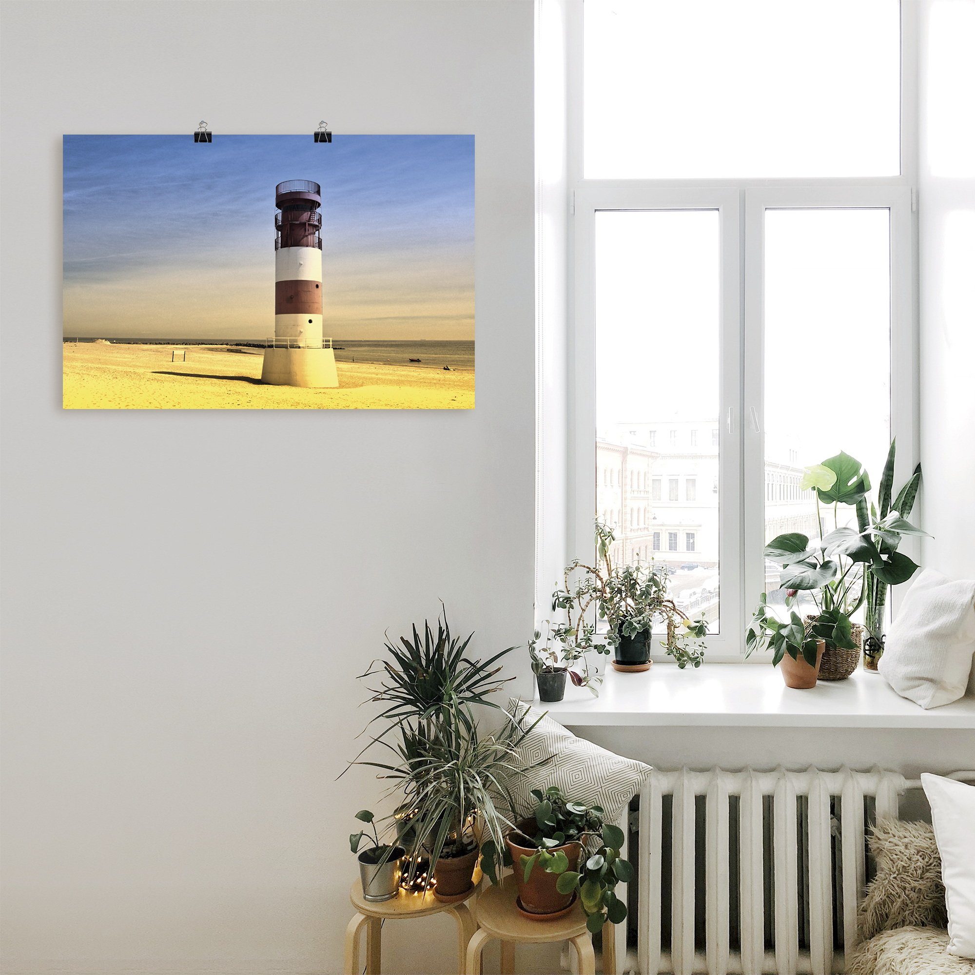 Artland Wandbild »Leuchtturm auf Helgoland Düne«, Gebäude (1 Stück), in vielen Größen & Produktarten - Alubild / Outdoorbild für den Außenbereich, Leinwandbild, Poster, Wandaufkleber / Wandtattoo auch für Badezimmer geeignet-kaufen
