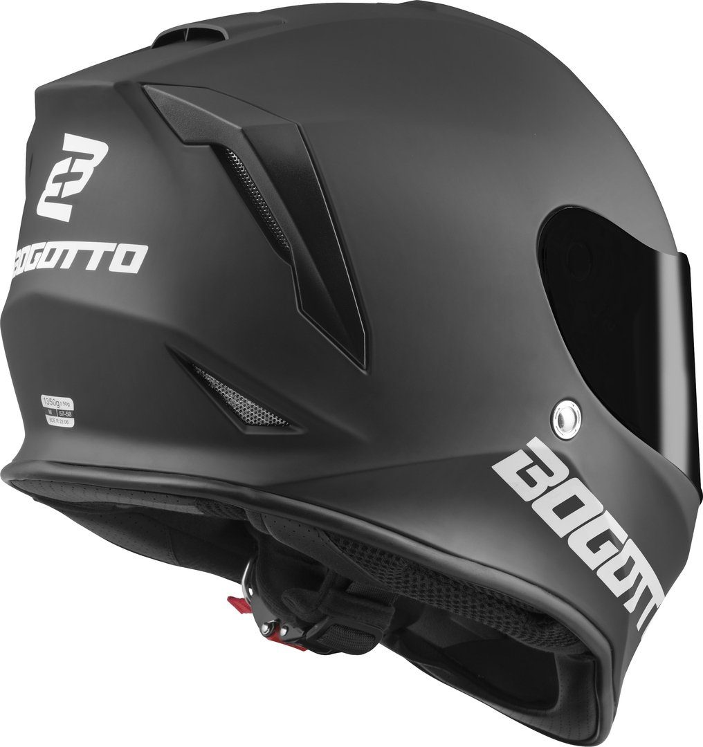 Bogotto Motorradhelm H151 Solid Helm, Vorbereitet Für Pinlockscheibe,herausnehmbares Innenfutter