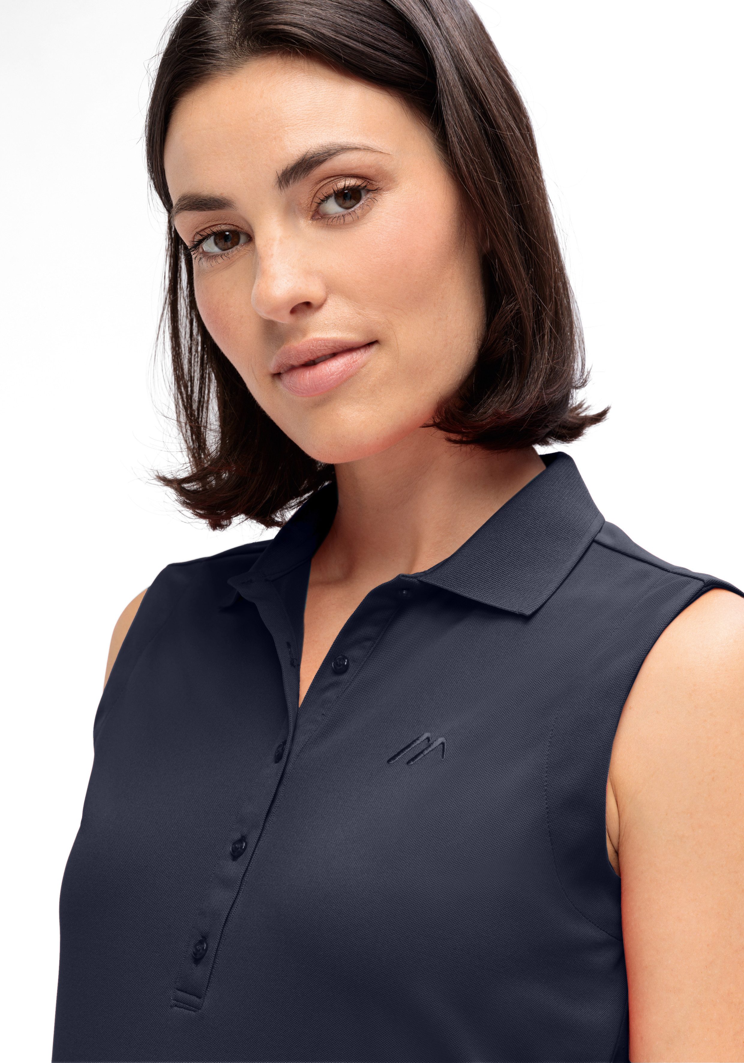 Maier Sports Poloshirt Ulrike sleeveless Damen Polo, leichtes Shirt, ärmelloses Funktionsshirt, Regular Fit