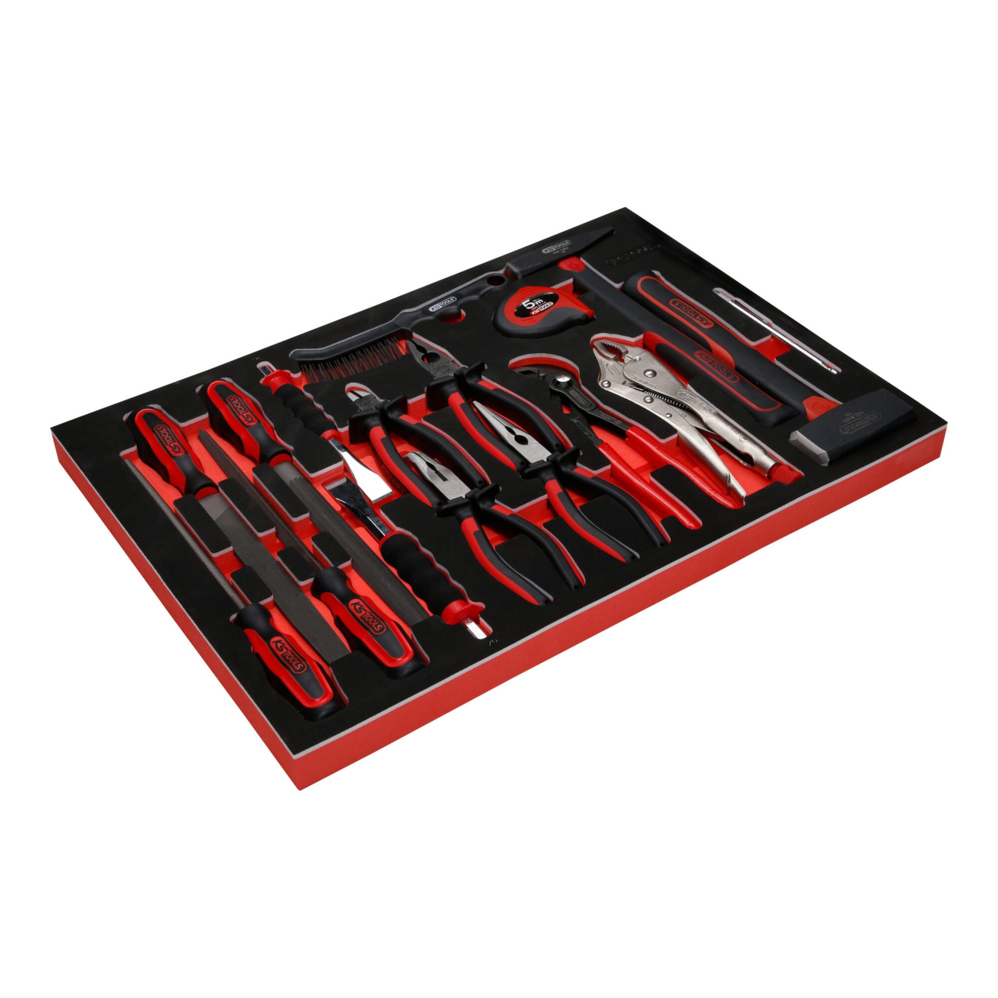 KS Tools Crimpzange KS Tools Zangen- / Hammer- / und Meißel-Satz in Schaumstoffeinlage, 17