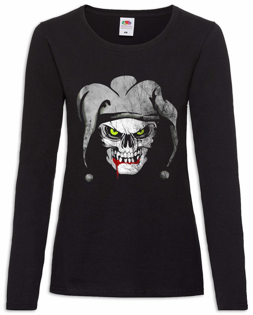Langarmshirt Joker Skull I Damen Langarmshirt Schädel Dead Totenschädel Totenkopf