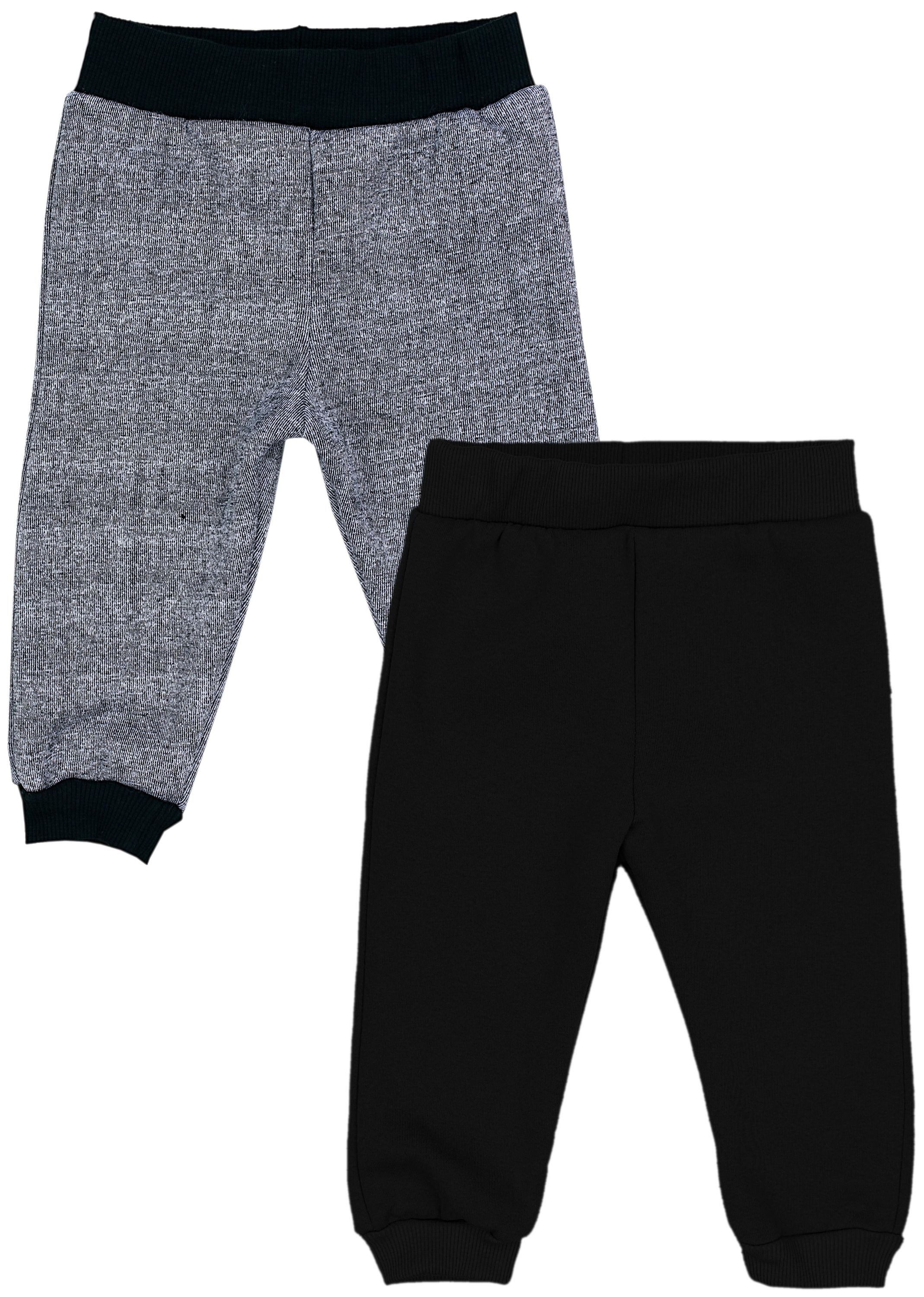 TupTam Fleecehose Baby Jungen Hosen Babyhose Joggingshose Winter Warm 2er Pack