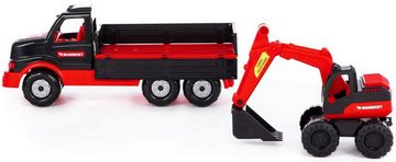 Polesie Spielzeug-LKW MAMMOET LKW Pritsche Lastwagen Truck Schaufelbagger Kinder Spiel-Set