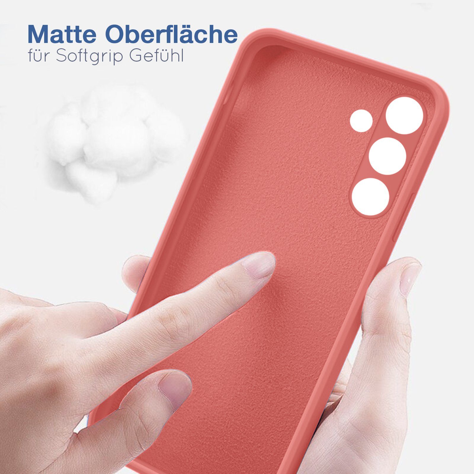 Tec-Expert Handyhülle SoftGrip Cover Hülle für Samsung Galaxy A54 5G, Handy Case Bumper integrierter Kameraschutz flexibel – Bild 4 von 5