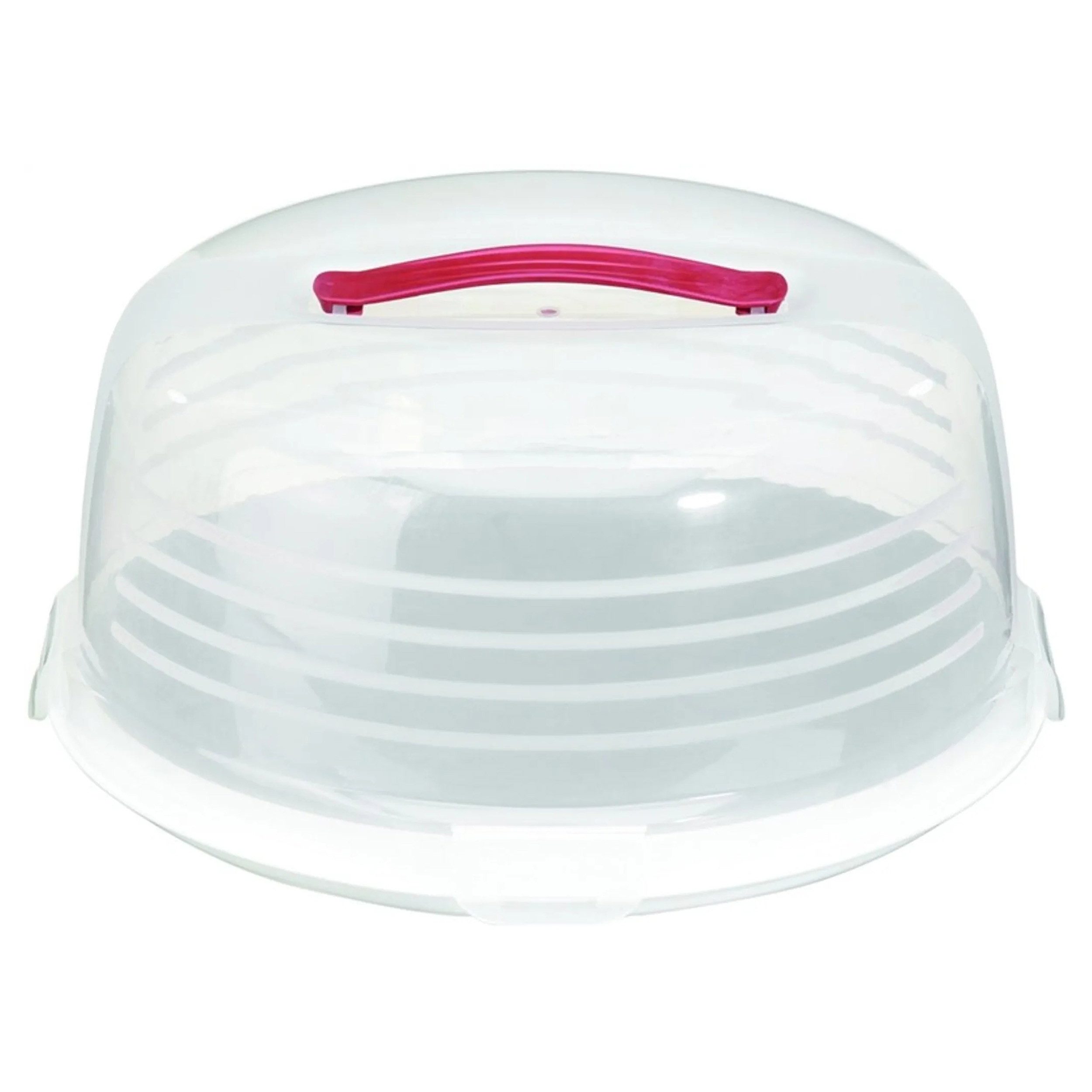keeeper Kuchentransportbox Curver Tortendose Rund – Weiß, Ø 27.5 cm, Kunststoff (PP), (1-tlg), Transparenter Deckel, Klickverschluss, spülmaschinengeeignet