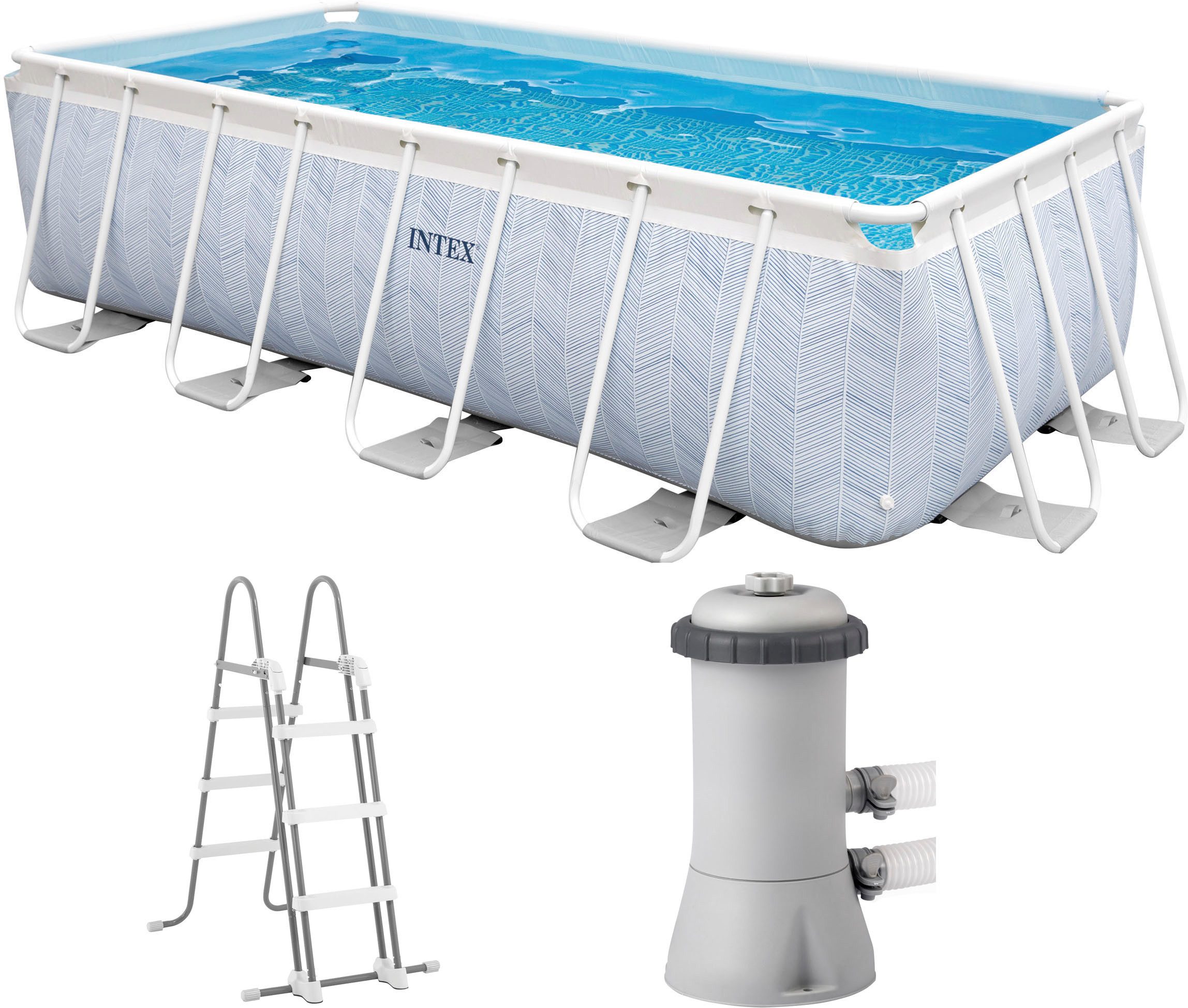 Intex Rechteckpool CHEVRON PRISM RECTANGULAR (Set, 3-tlg), .