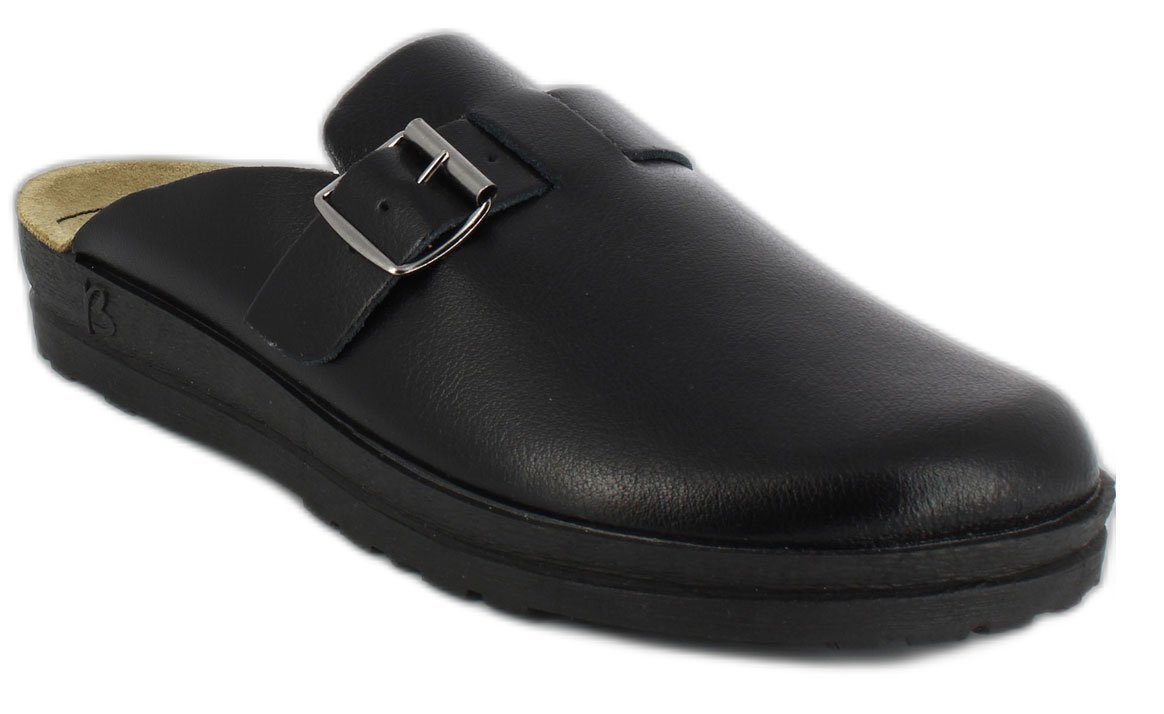 Beck Herren-Clogs Leo mit einer Schnalle Hausschuh (sehr bequeme Wohlfühl-Schuhe, für Zuhause und Draußen) Obermaterial und Decksohle aus echtem Leder – Bild 2 von 5