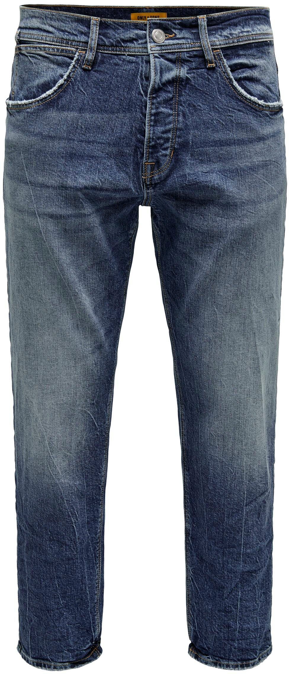 ONLY & SONS 5-Pocket-Jeans ONSAVI COMFORT L. BLUE 4934 JEANS NOOS dark medium blue | Stretchjeans